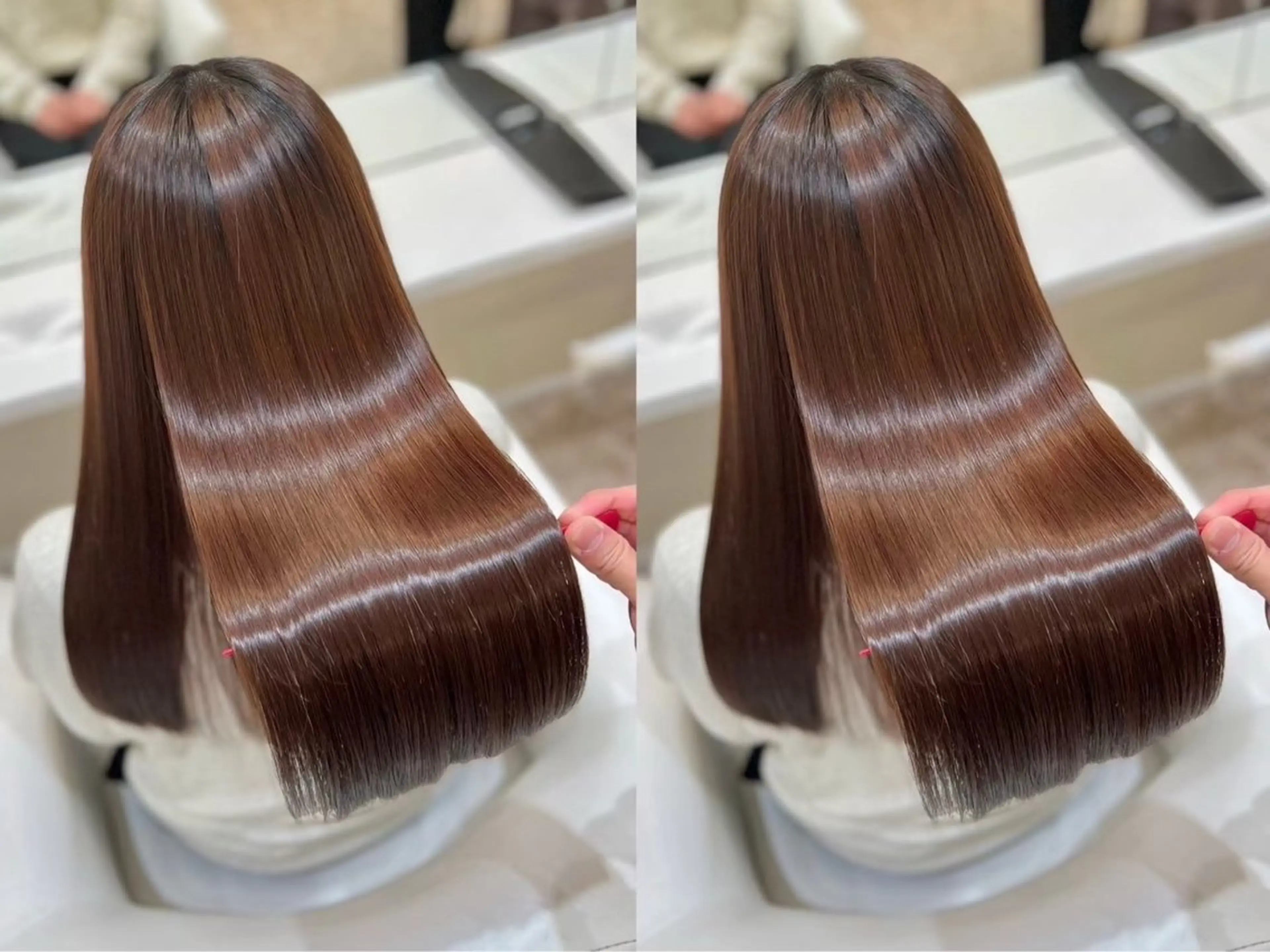 ロング 🚨メンズ曲がる 縮毛矯正りおん🚨のヘアスタイル