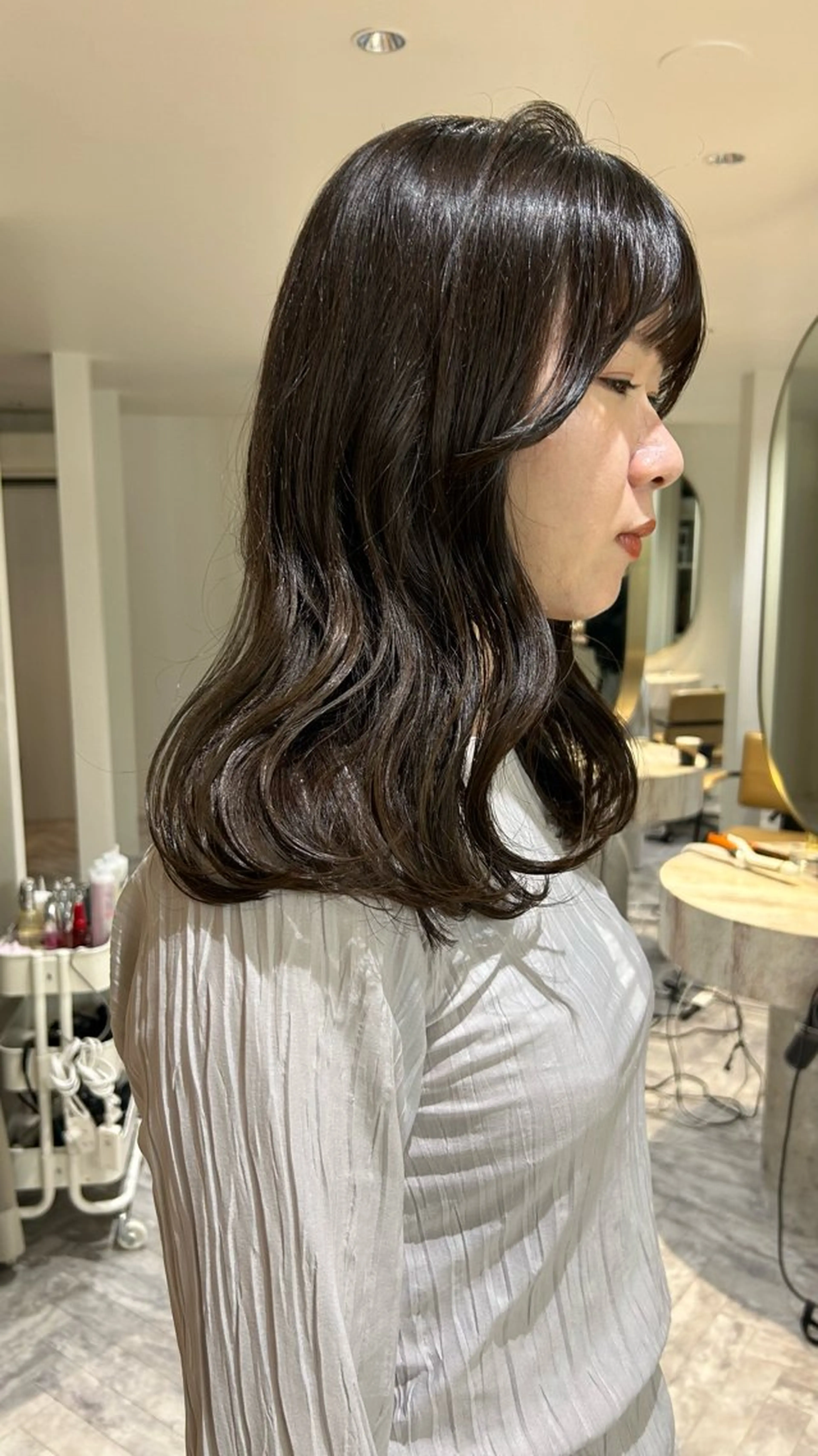ミディアム カラー カット ヘアカラー じゅわっと暖色カラー 🍊Moemiのヘアスタイル