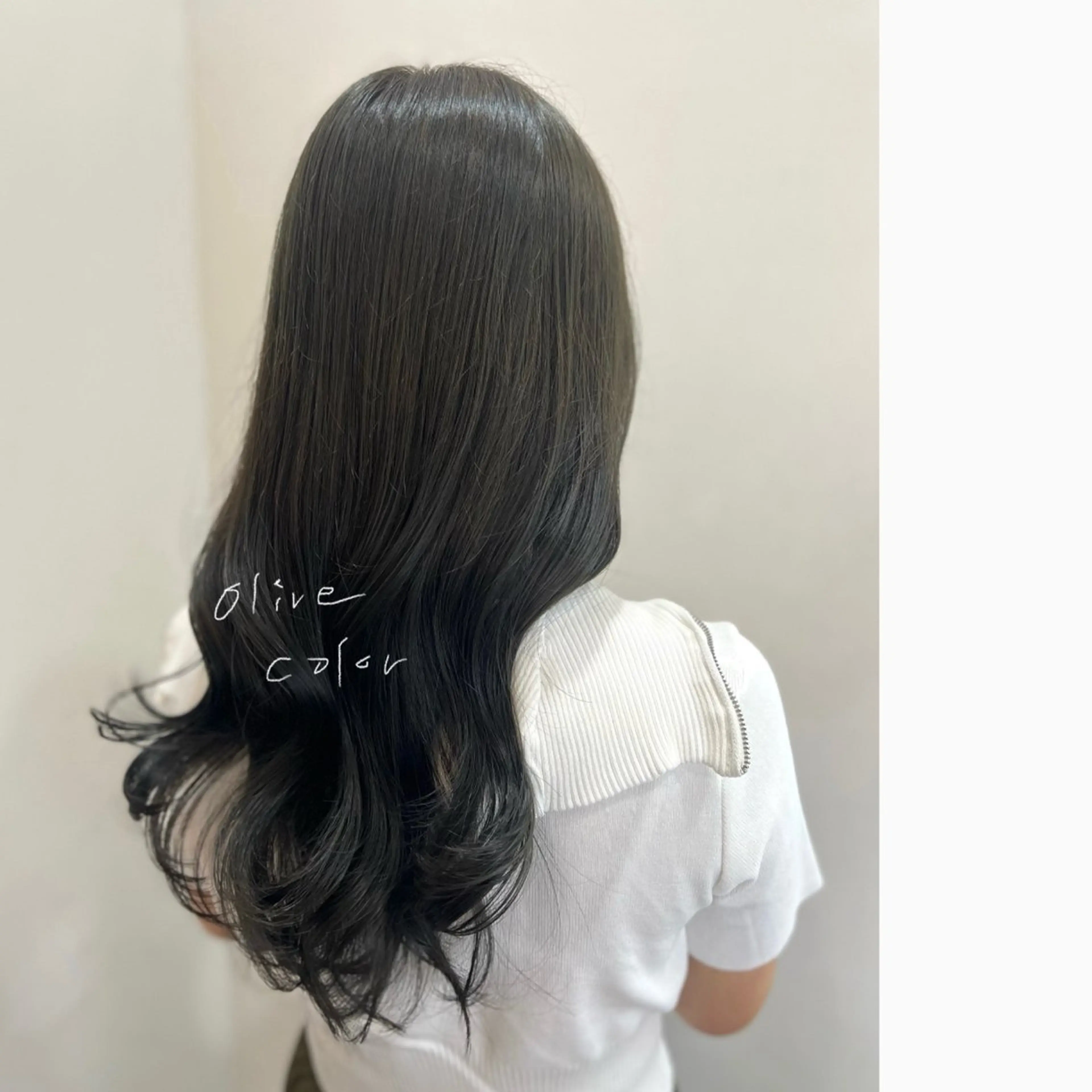 ロング カラー ダブルカラー オリーブカラー Luana .Rioneのマツエク・マツパデザイン