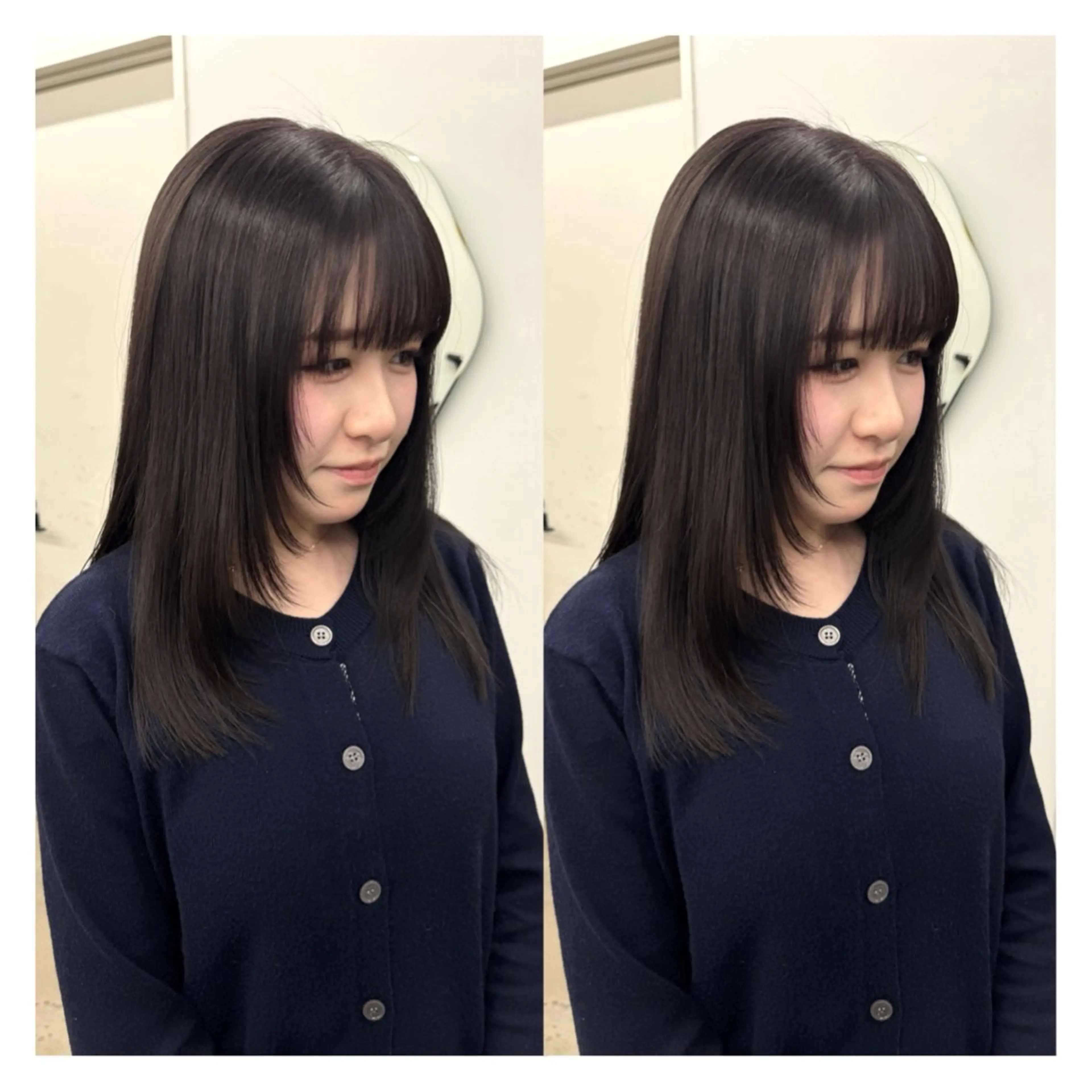 ロング 顔周りカット レイヤーカット 🩰Nico ☺︎Rukaのヘアスタイル