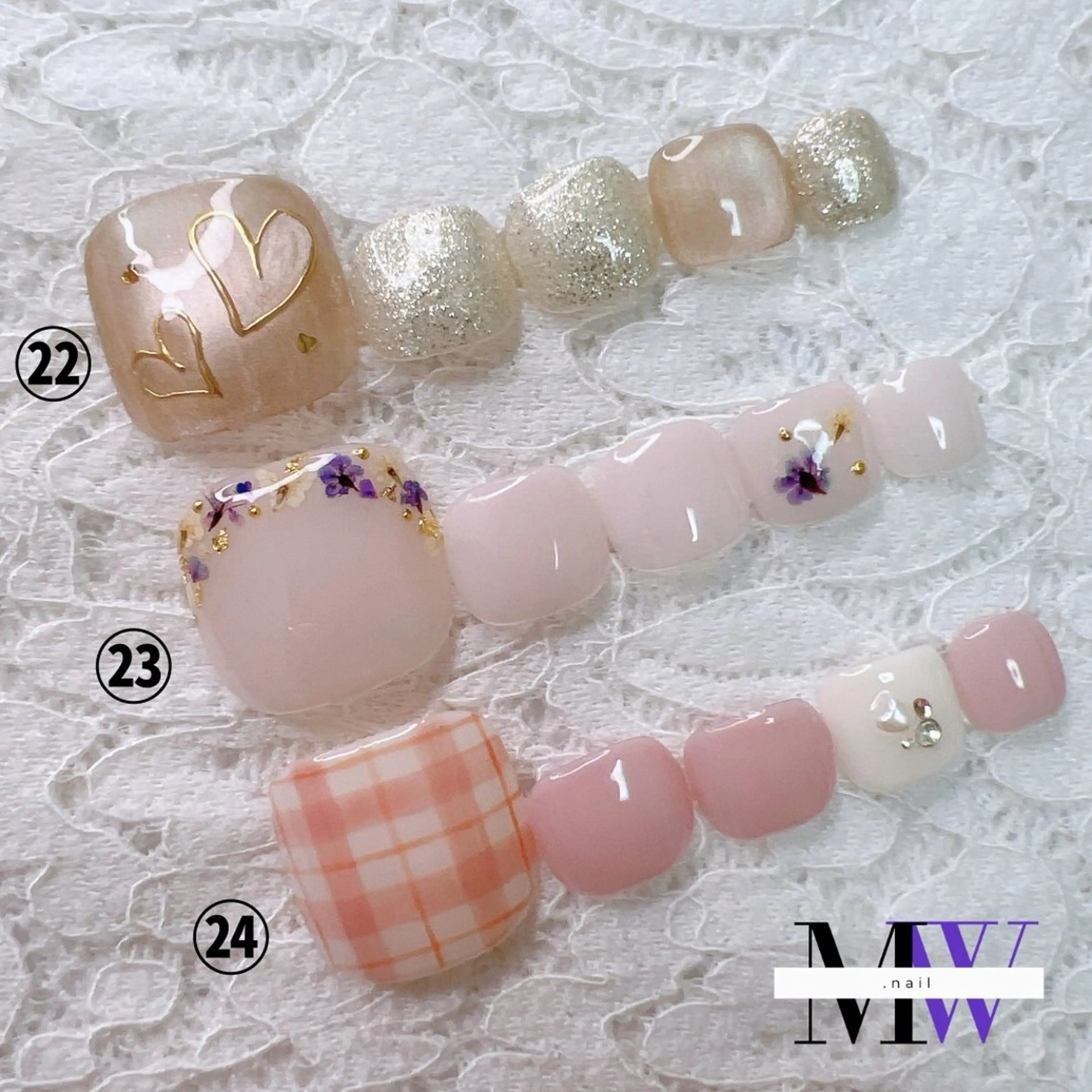 ネイル アートネイル フットネイル ジェルネイル フットネイル MW .nailのネイルデザイン