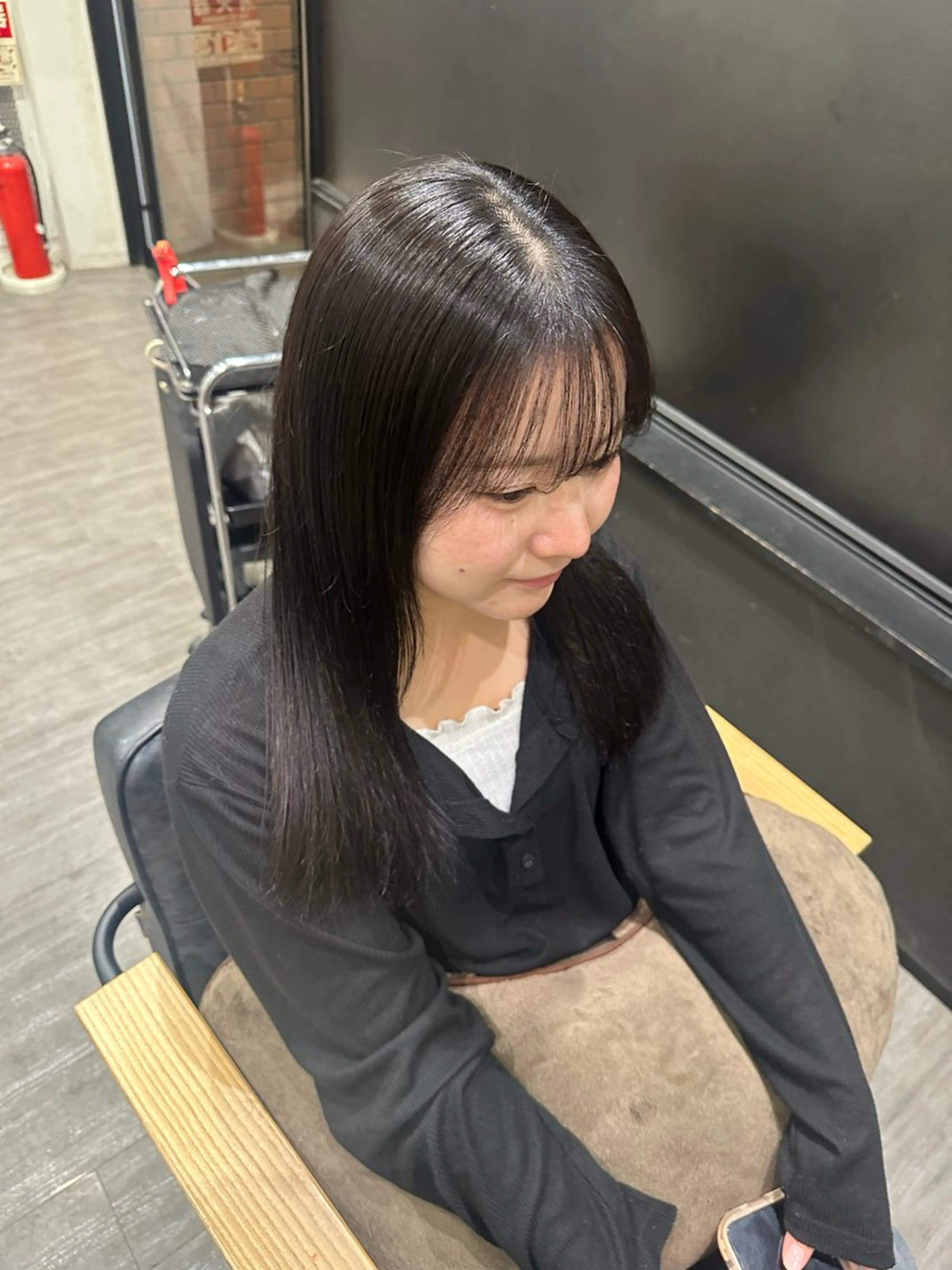 ミディアム カラー ブラウンカラー ダークブラウン カット ヘアカラー トリートメント 艶髪レイヤー上田 紗也🇰🇷💗のヘアスタイル