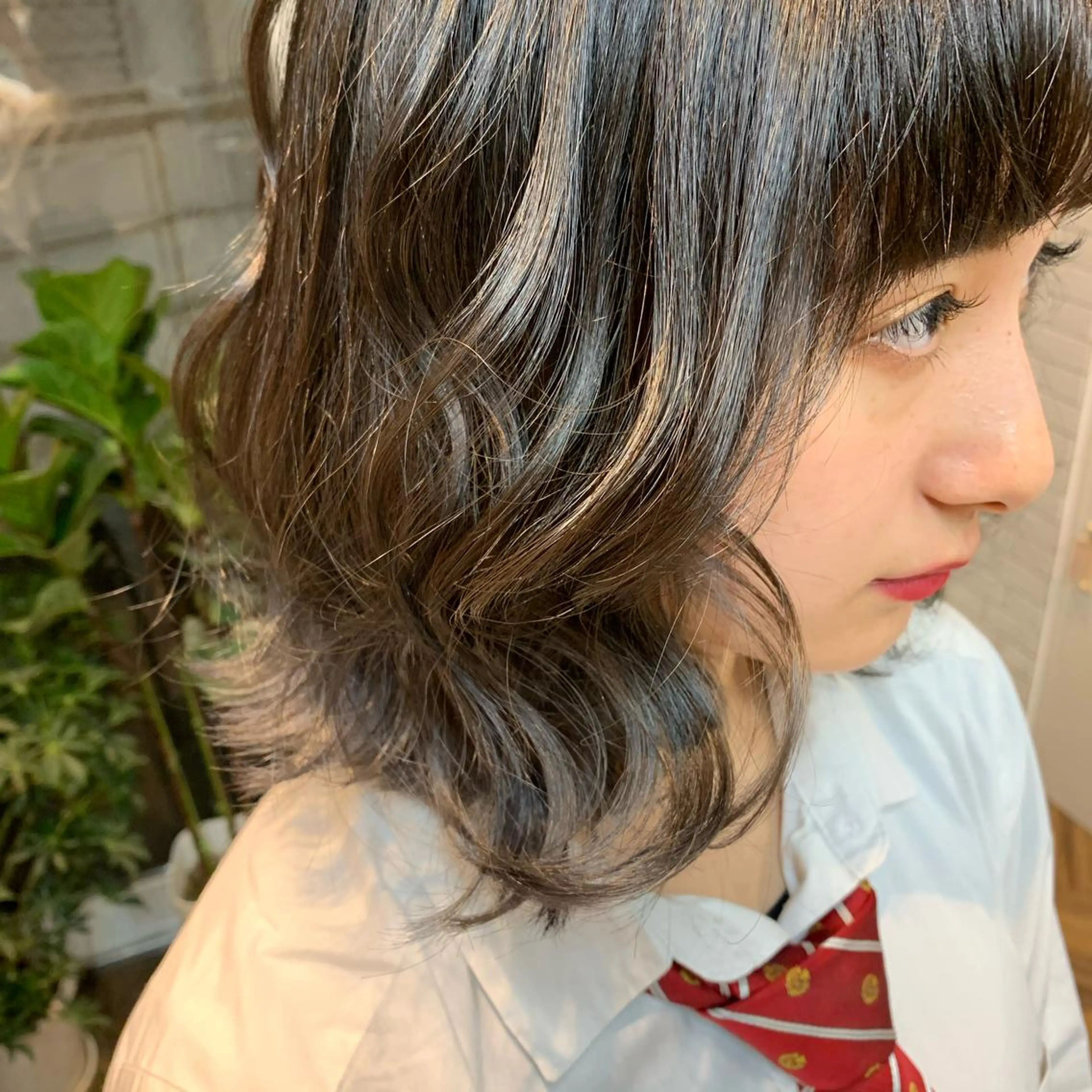 ミディアム カラー マホ/日吉/髪質改善 /レイヤー/ガーリーのヘアスタイル