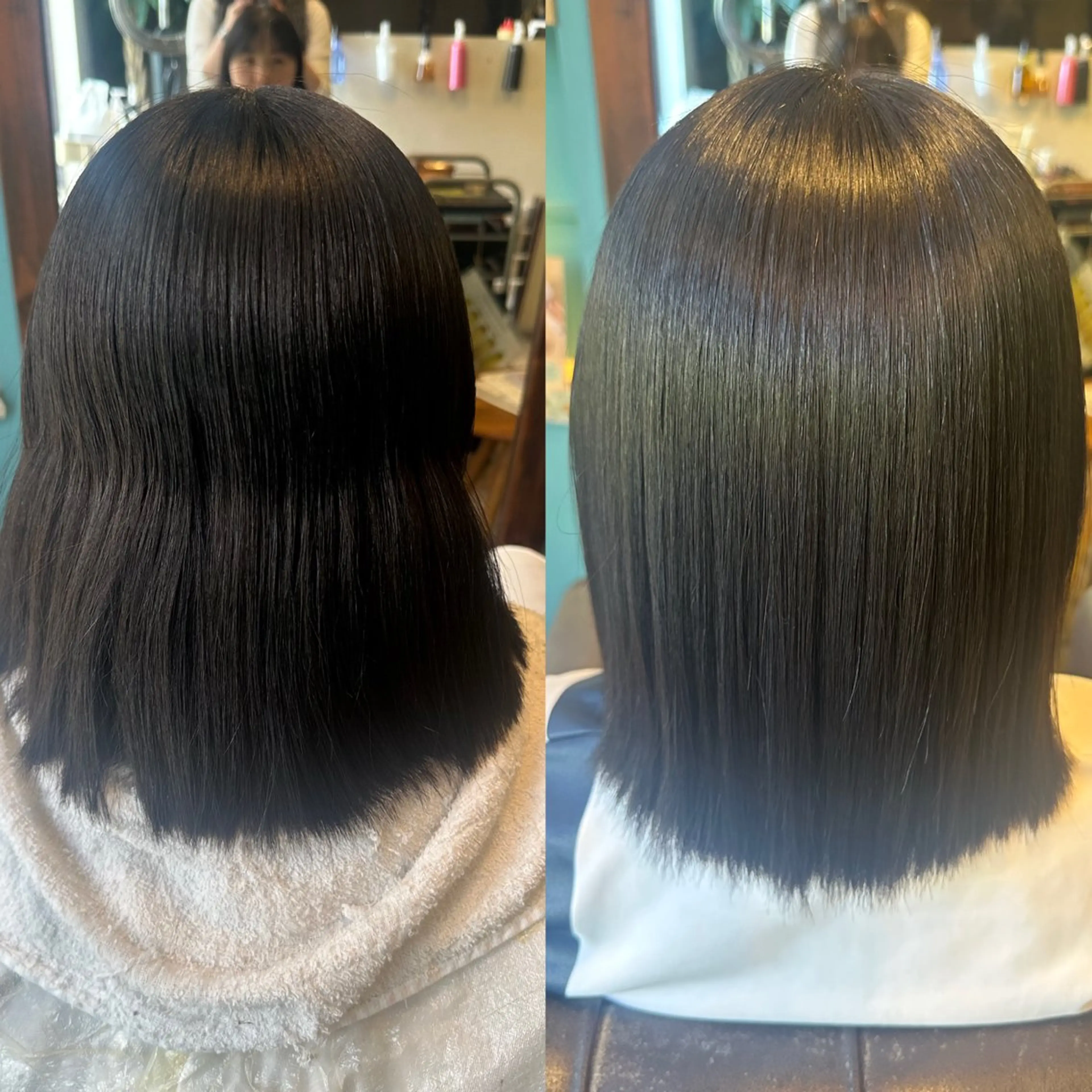 ミディアム 縮毛矯正 安達 望のヘアスタイル