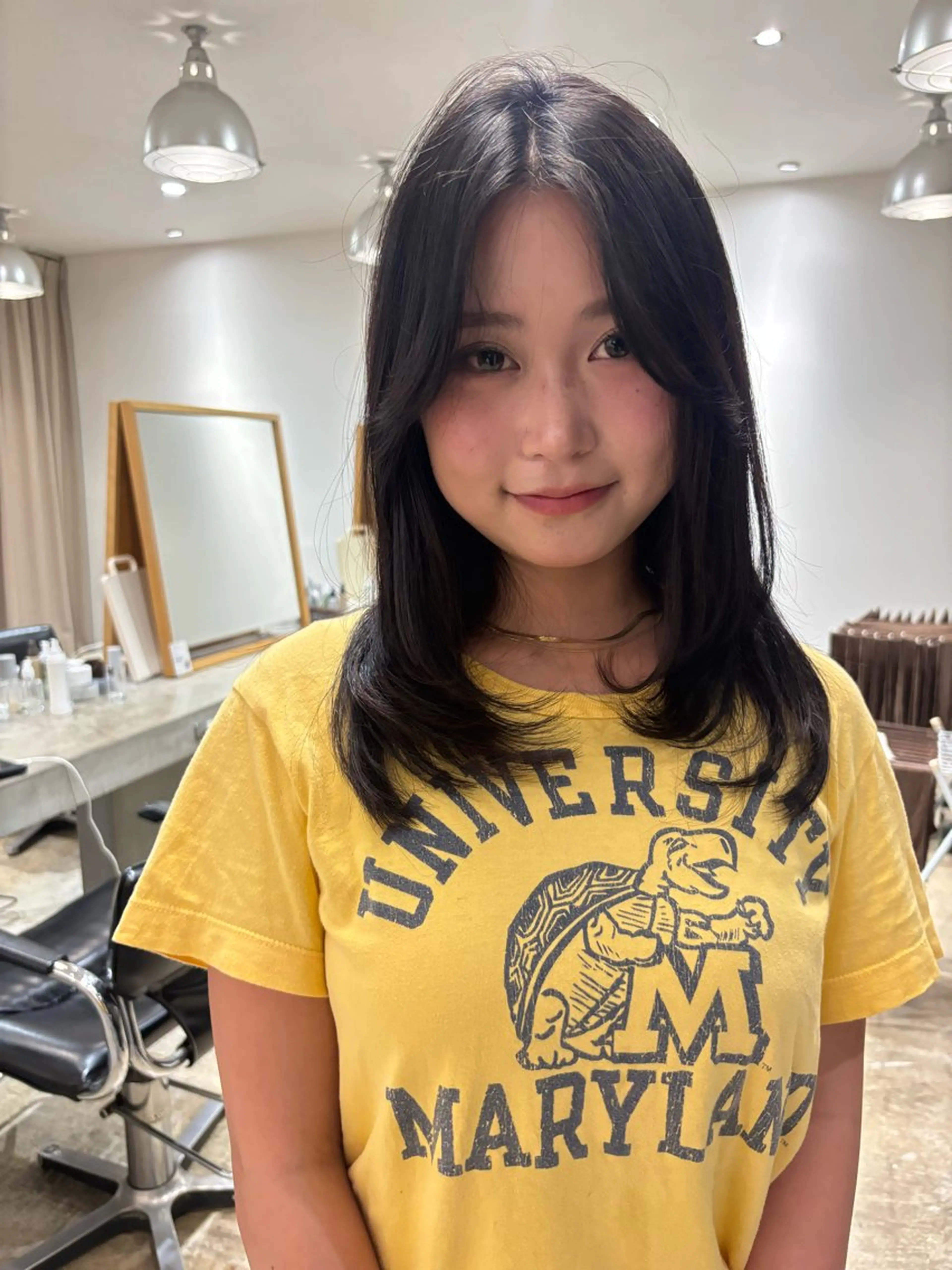 セミロング レイヤーカット カット NAVY/ Miharuのヘアスタイル