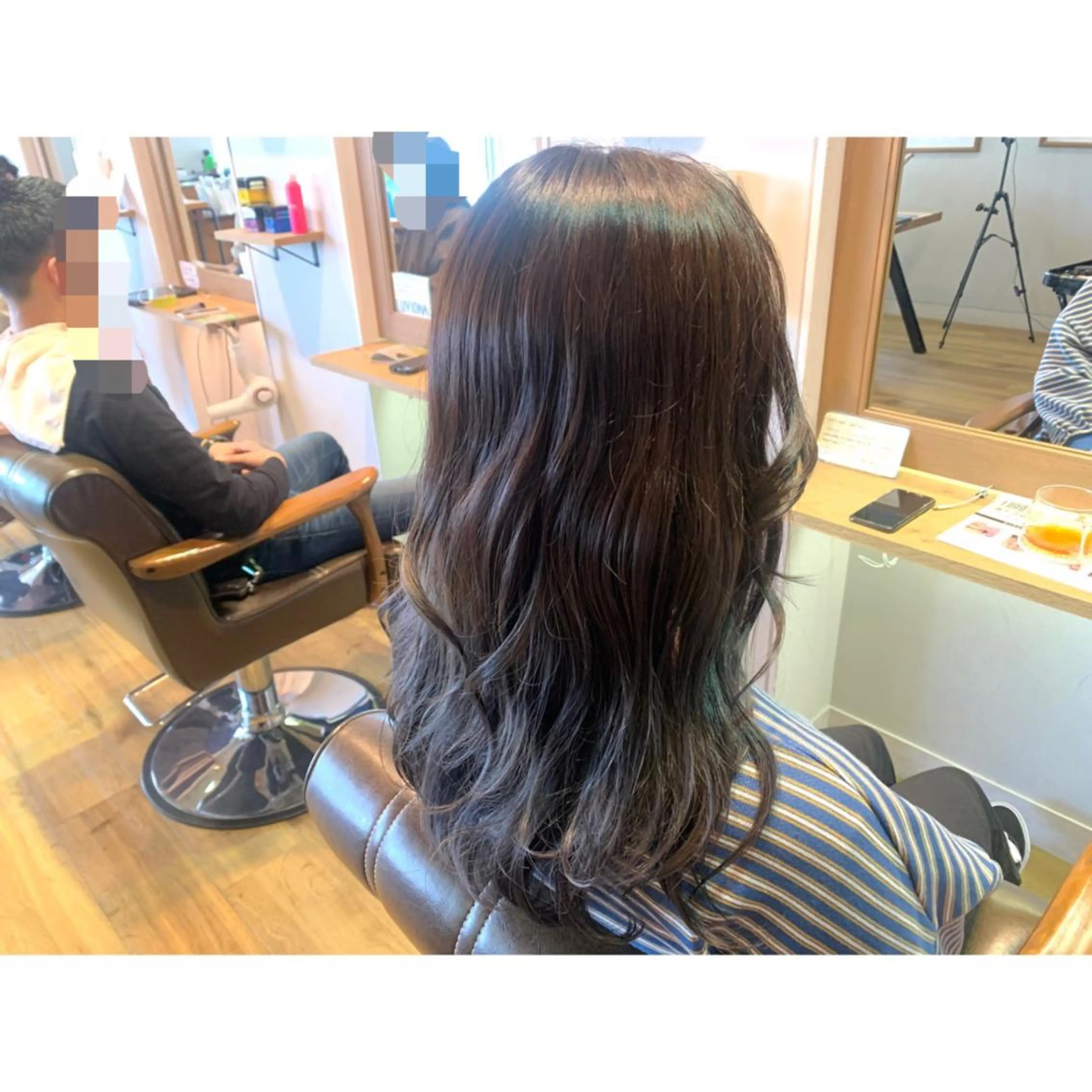 ロング カラー アッシュ アッシュグレー グラデーションカラー ツキダテ ユイのヘアスタイル