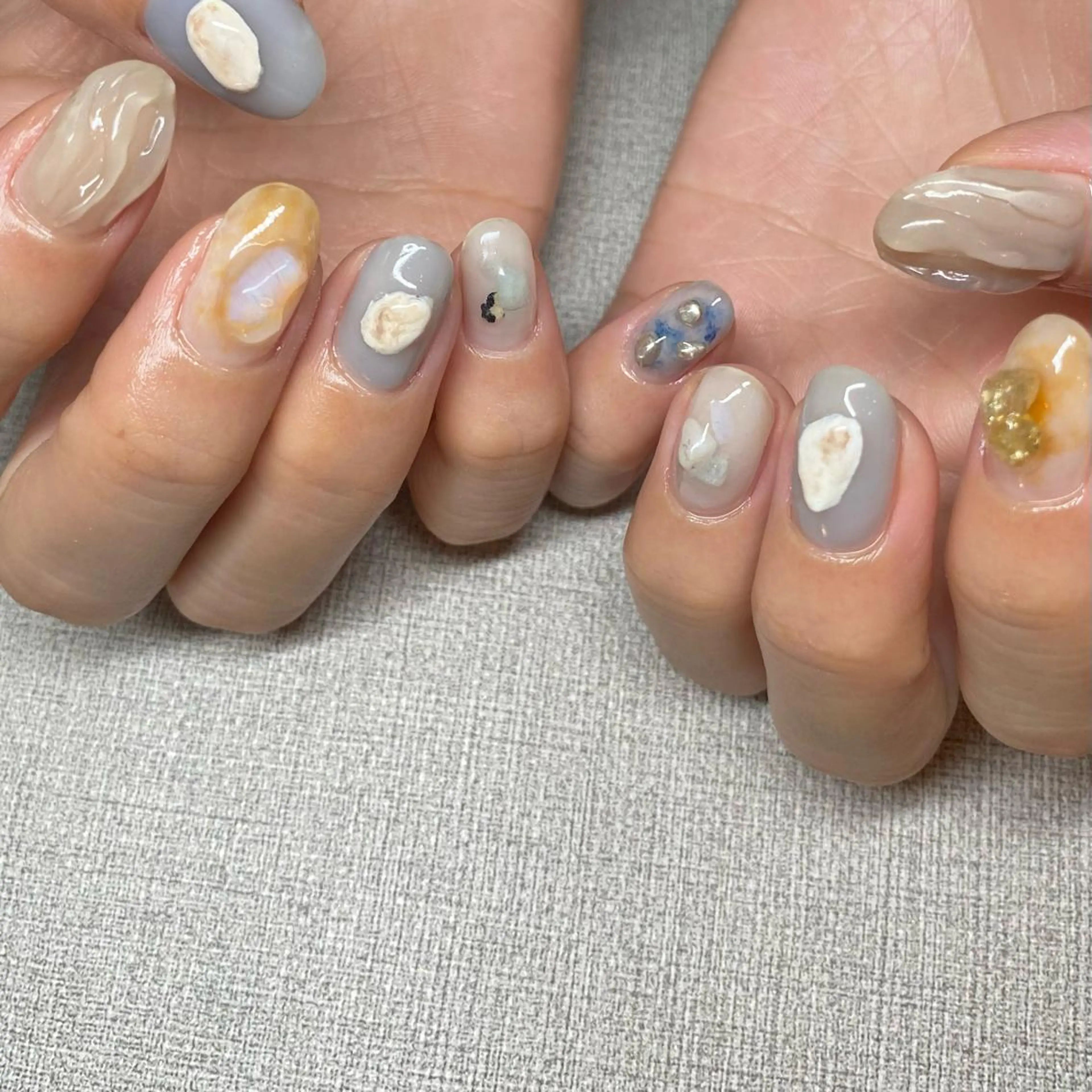 ネイル アートネイル ニュアンスネイル 春ネイル 夏ネイル ハンドネイル 山田 貴子のネイルデザイン