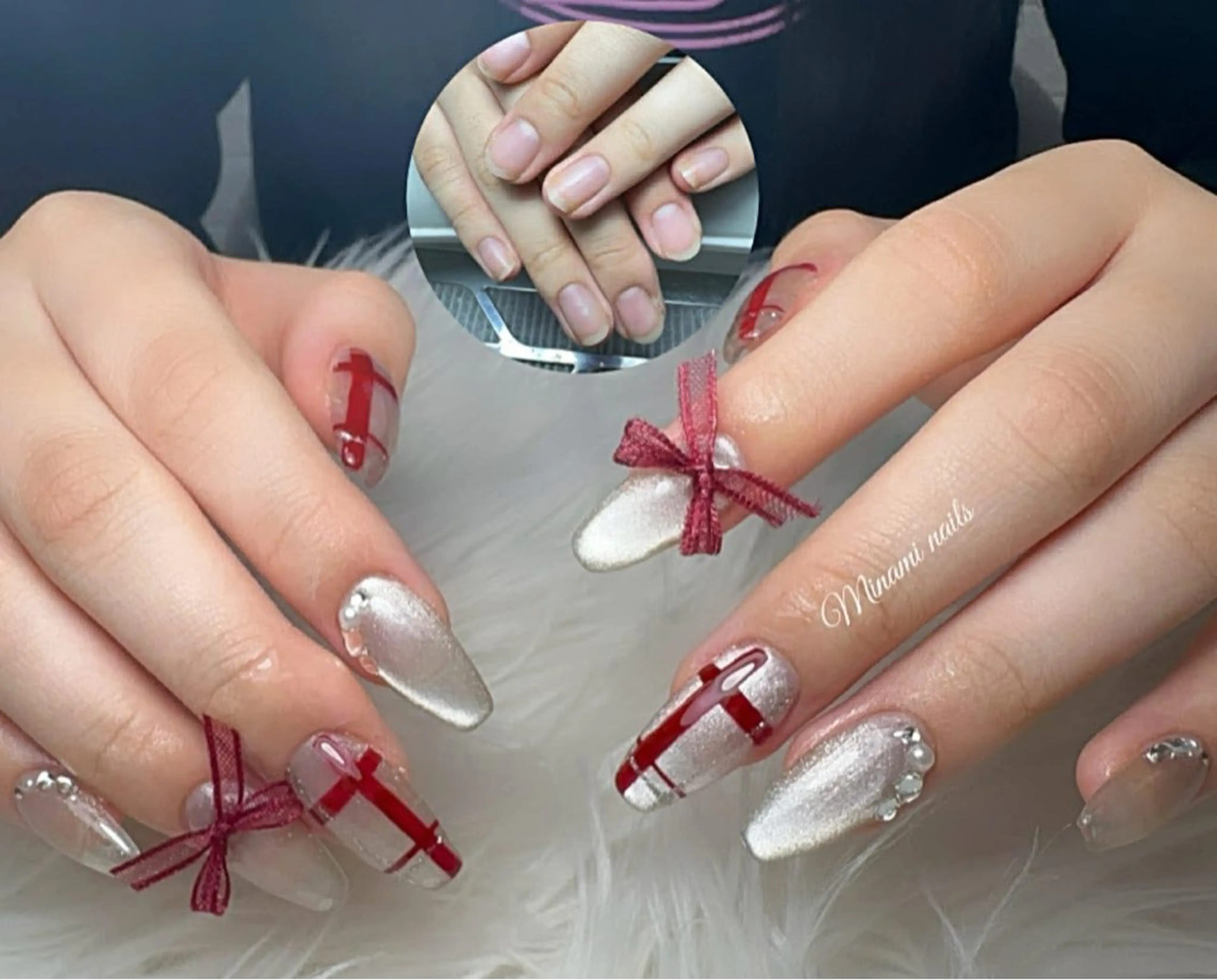 ネイル アートネイル オーロラネイル ガーリー キラキラネイル 韓国ネイル Minami Nailsのネイルデザイン