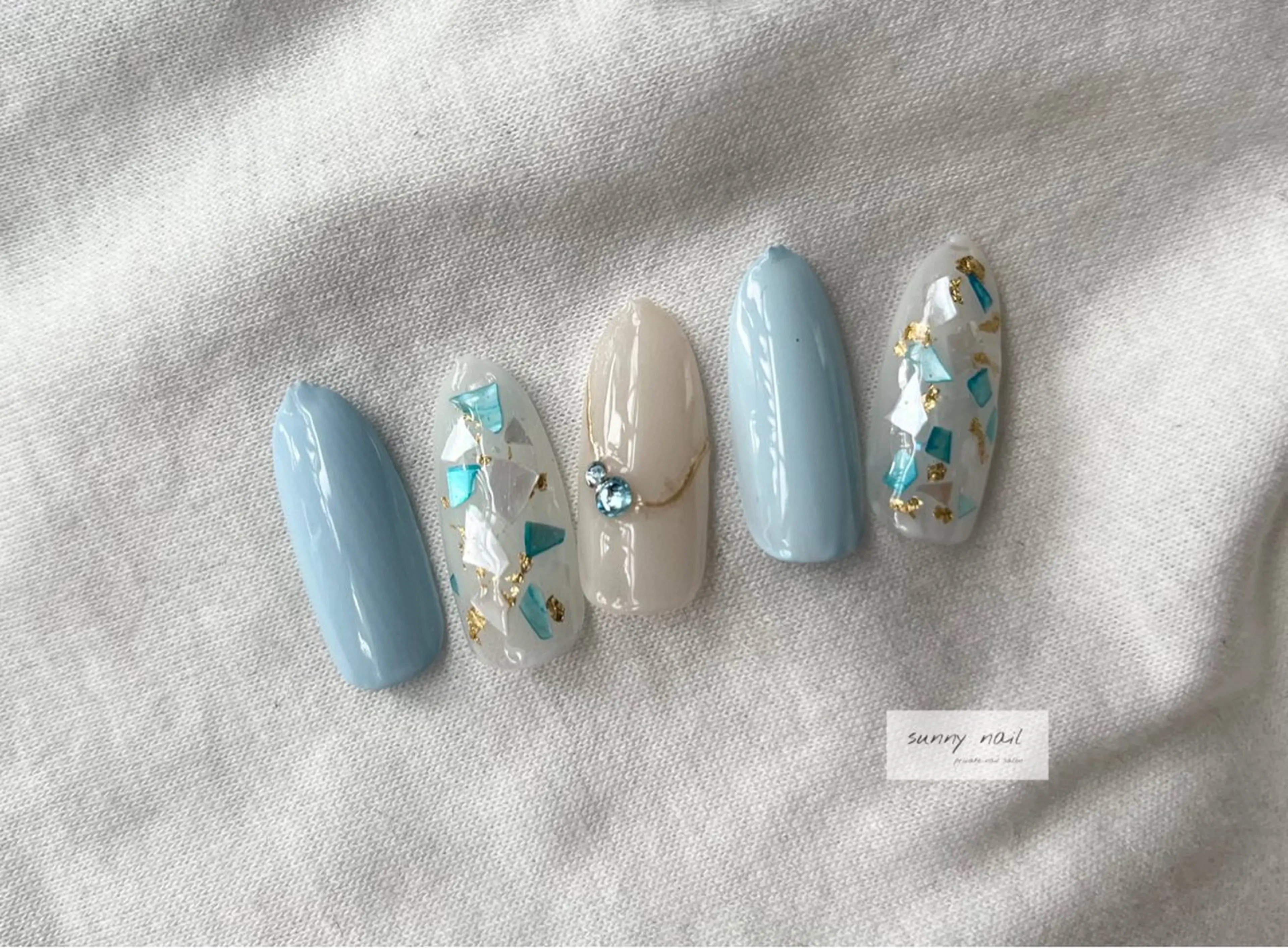 ネイル 水色 sunny nailのネイルデザイン