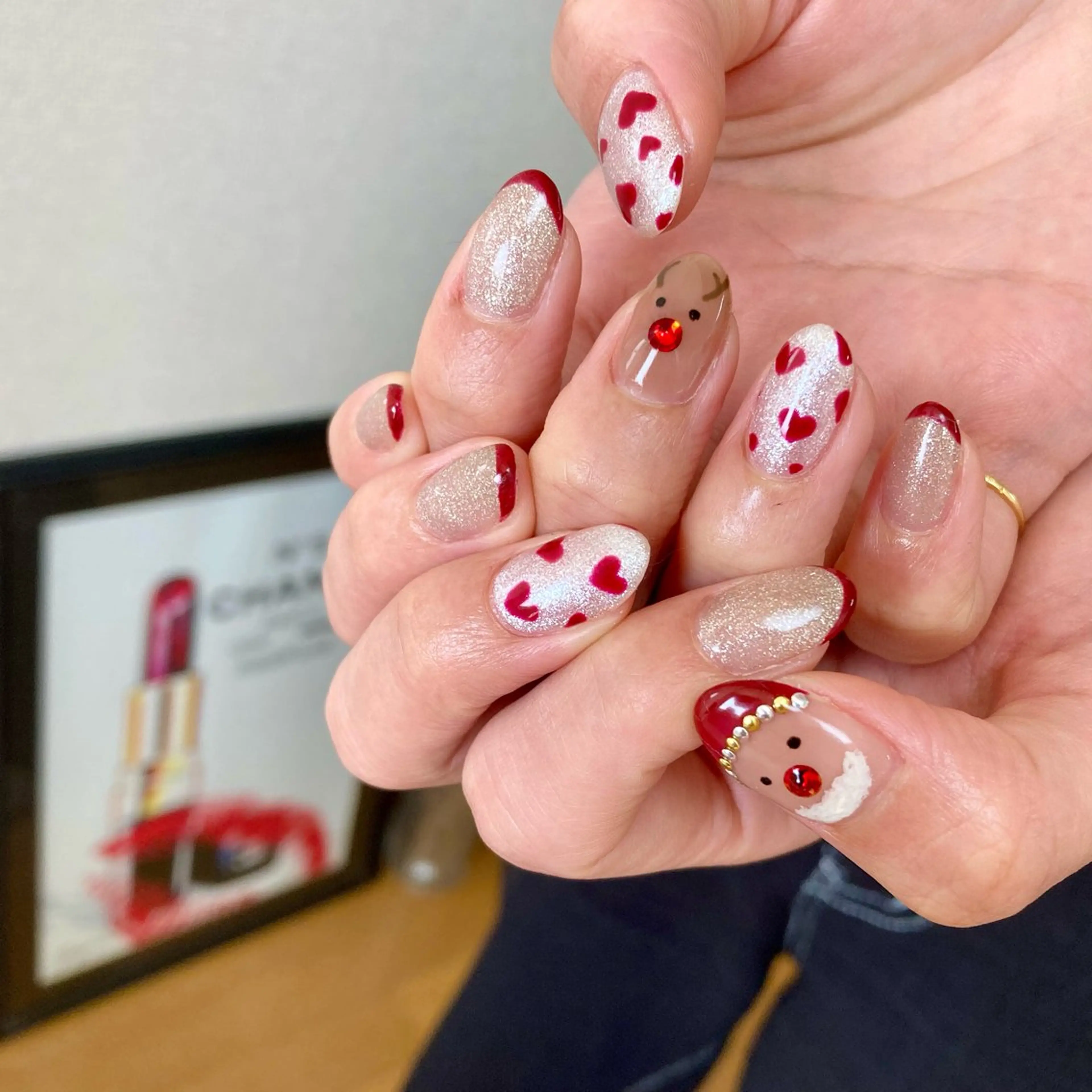ネイル 持ち込み 冬ネイル クリスマス Luca Nail 🌼yu-kaのネイルデザイン