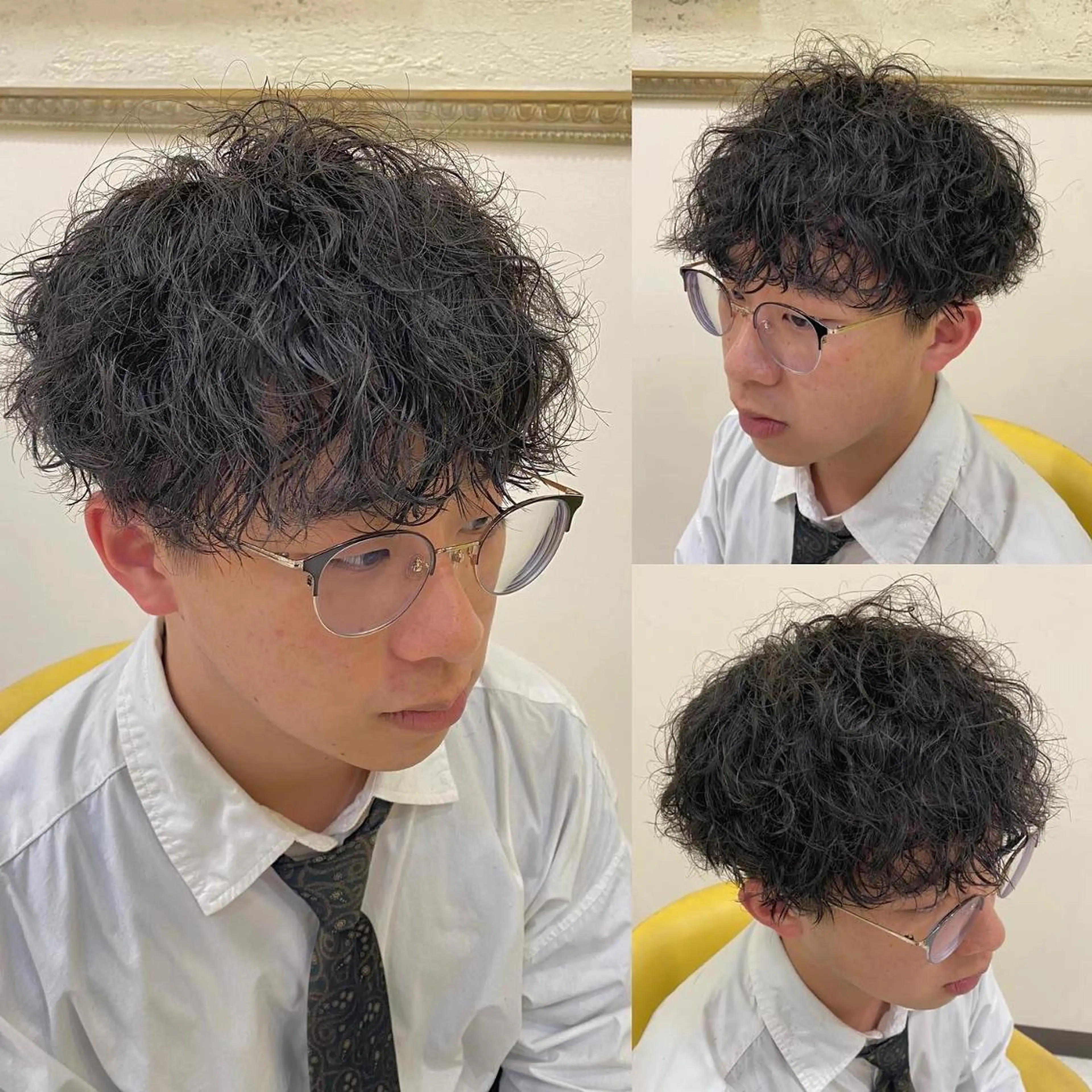 パーマ メンズ フェードカット メンズパーマ メンズツイストパーマ ツイストスパイラルパーマ 刈り上げ 年間2000名担当◎ パーマ職人/仲原佑樹のヘアスタイル