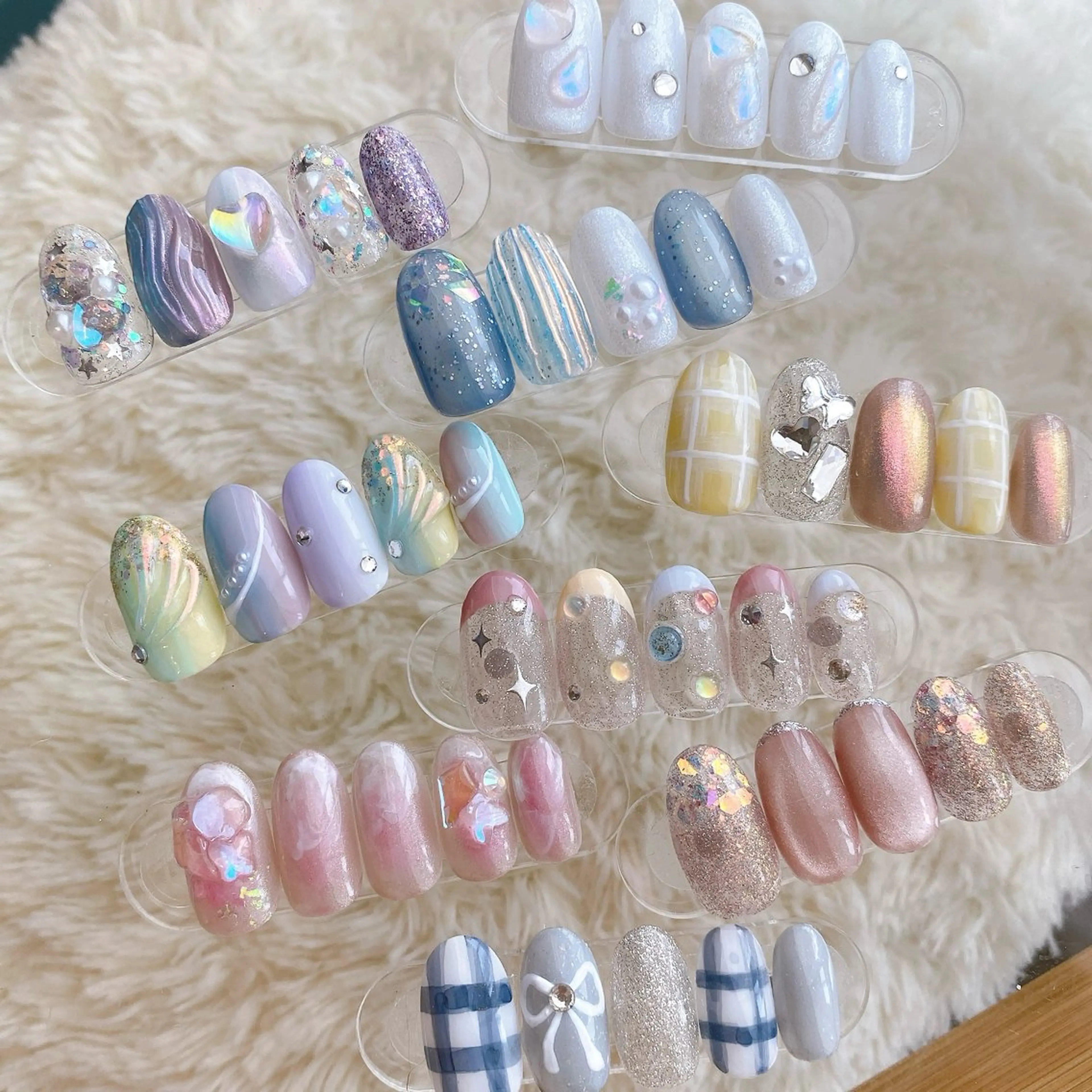 ネイル 韓国ネイル パステルネイル 夏ネイル amuse ニュアンス/個性派のネイルデザイン