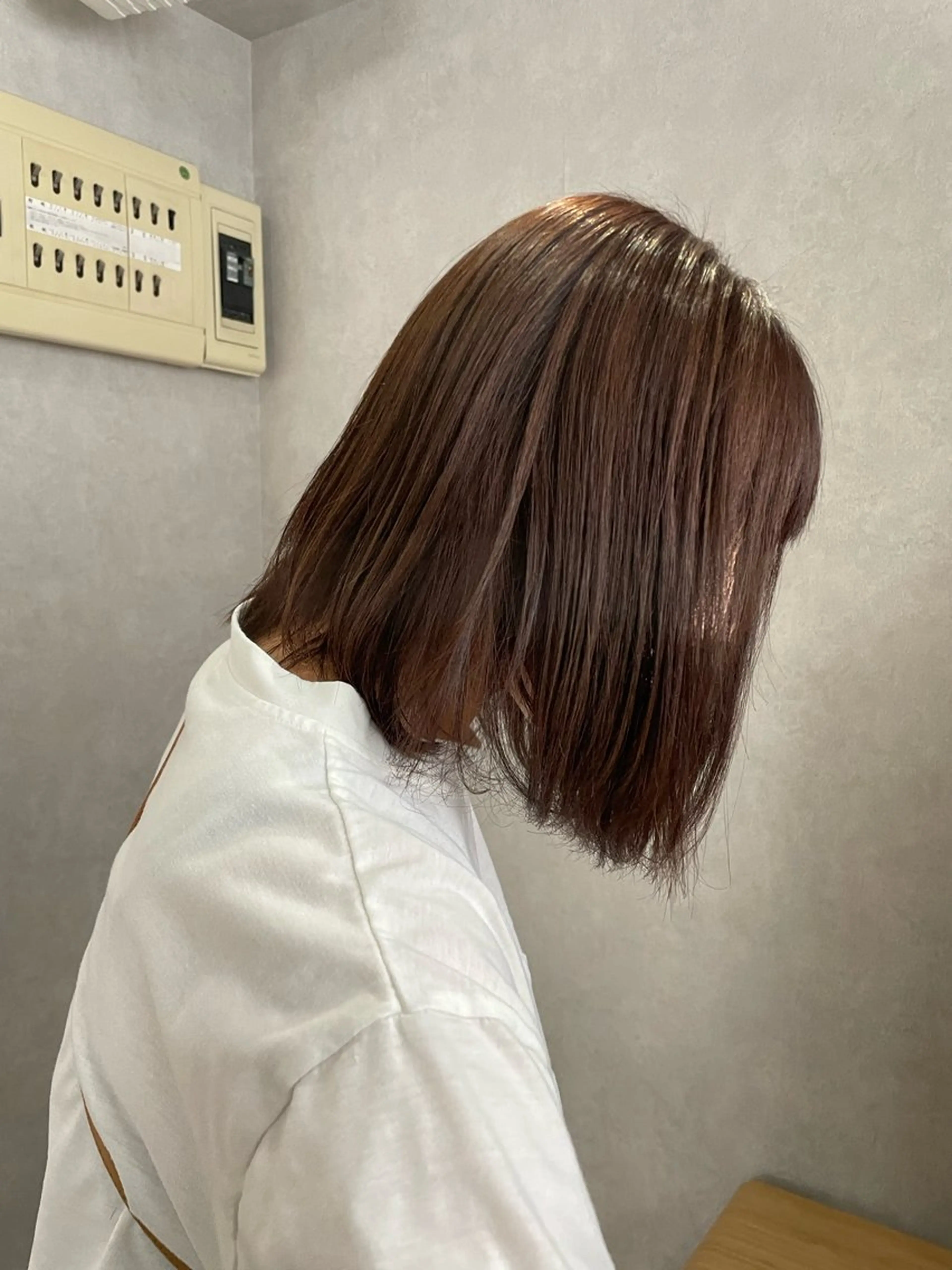 ミディアム カラー ブラウンカラー 透明感カラー オレンジ ヘアカラー トリートメント 髪質改善/Bloss om🌷高橋沙衣のヘアスタイル