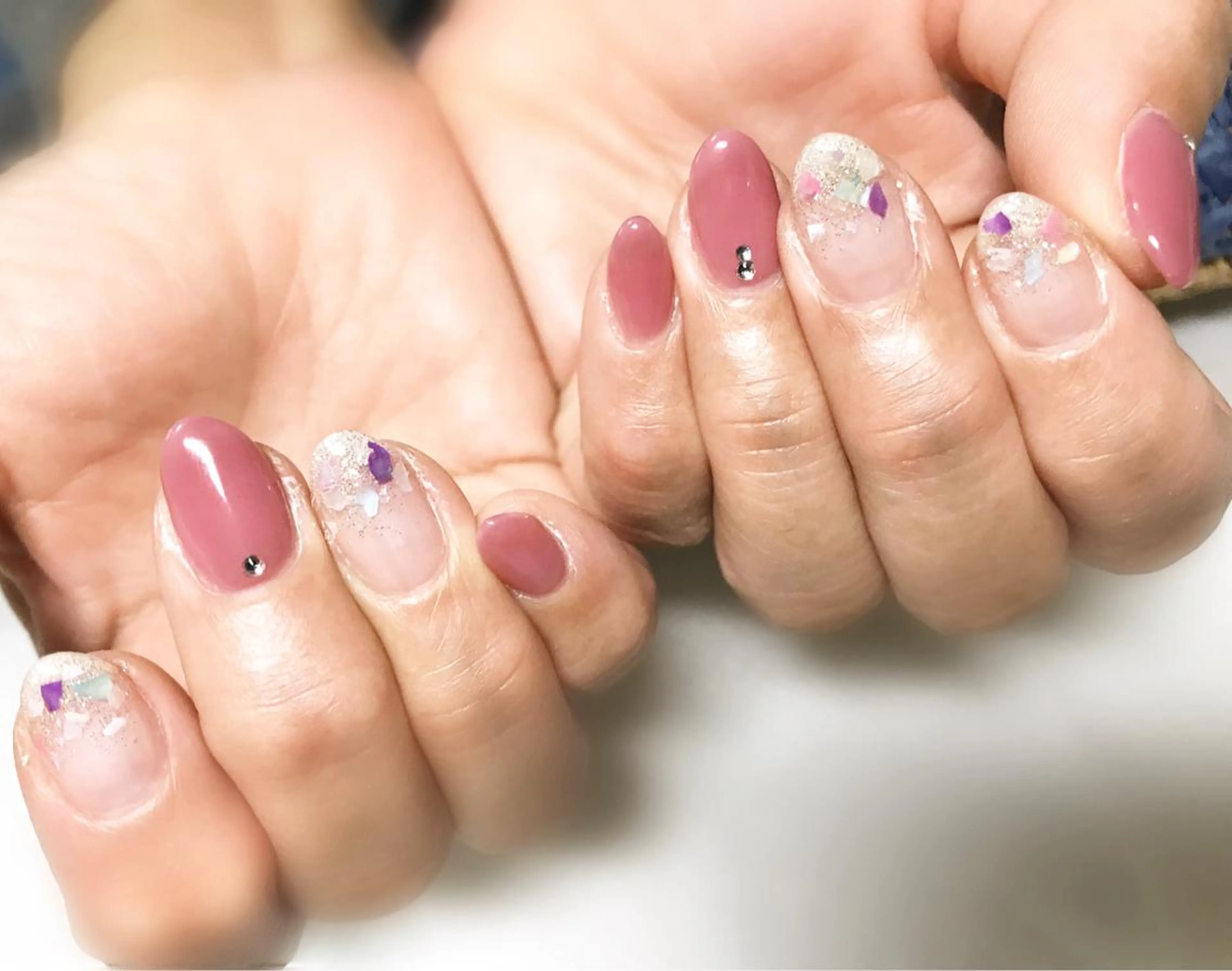 ネイル フットネイル ピンク シンプルネイル 春ネイル 夏ネイル nail fufla ♡yamane♡のネイルデザイン