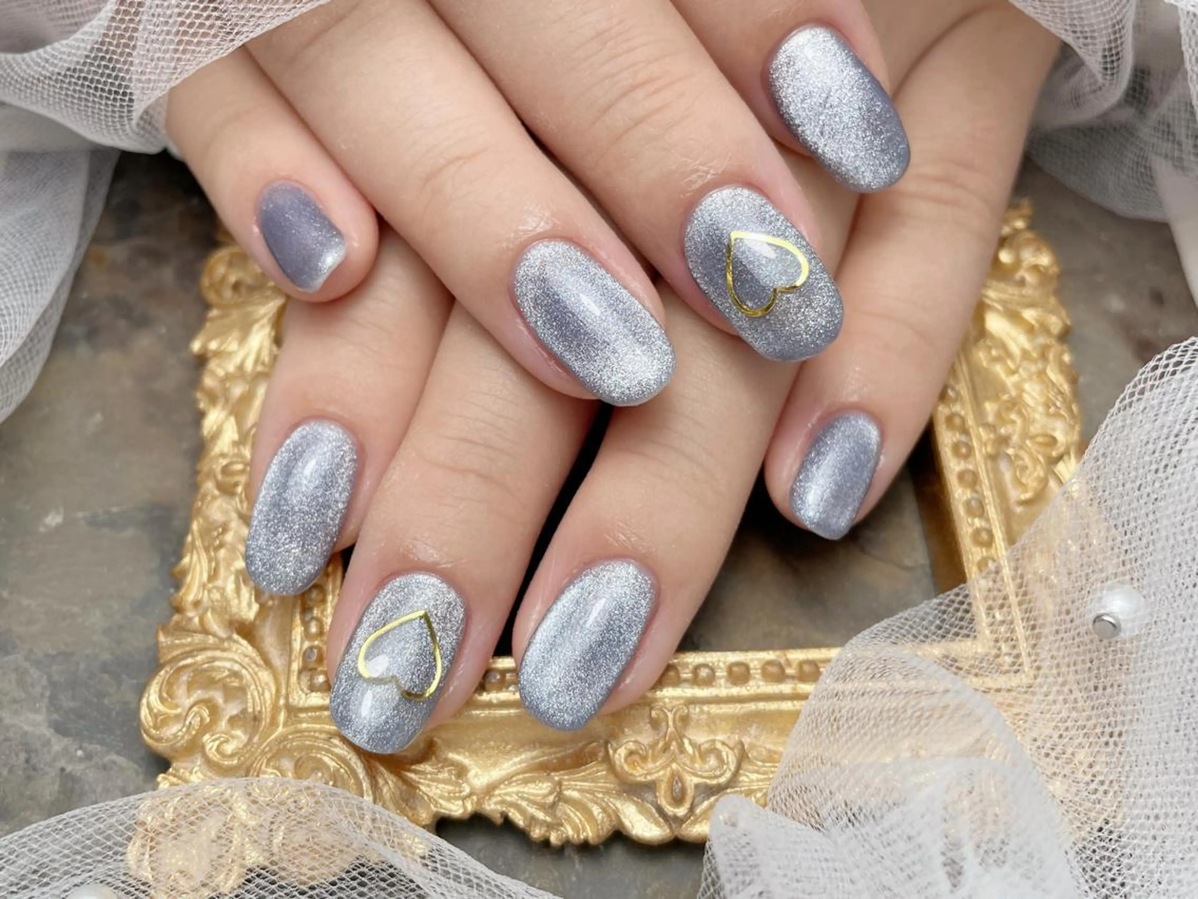 ネイル ハンドネイル マジック ミラーのネイルデザイン