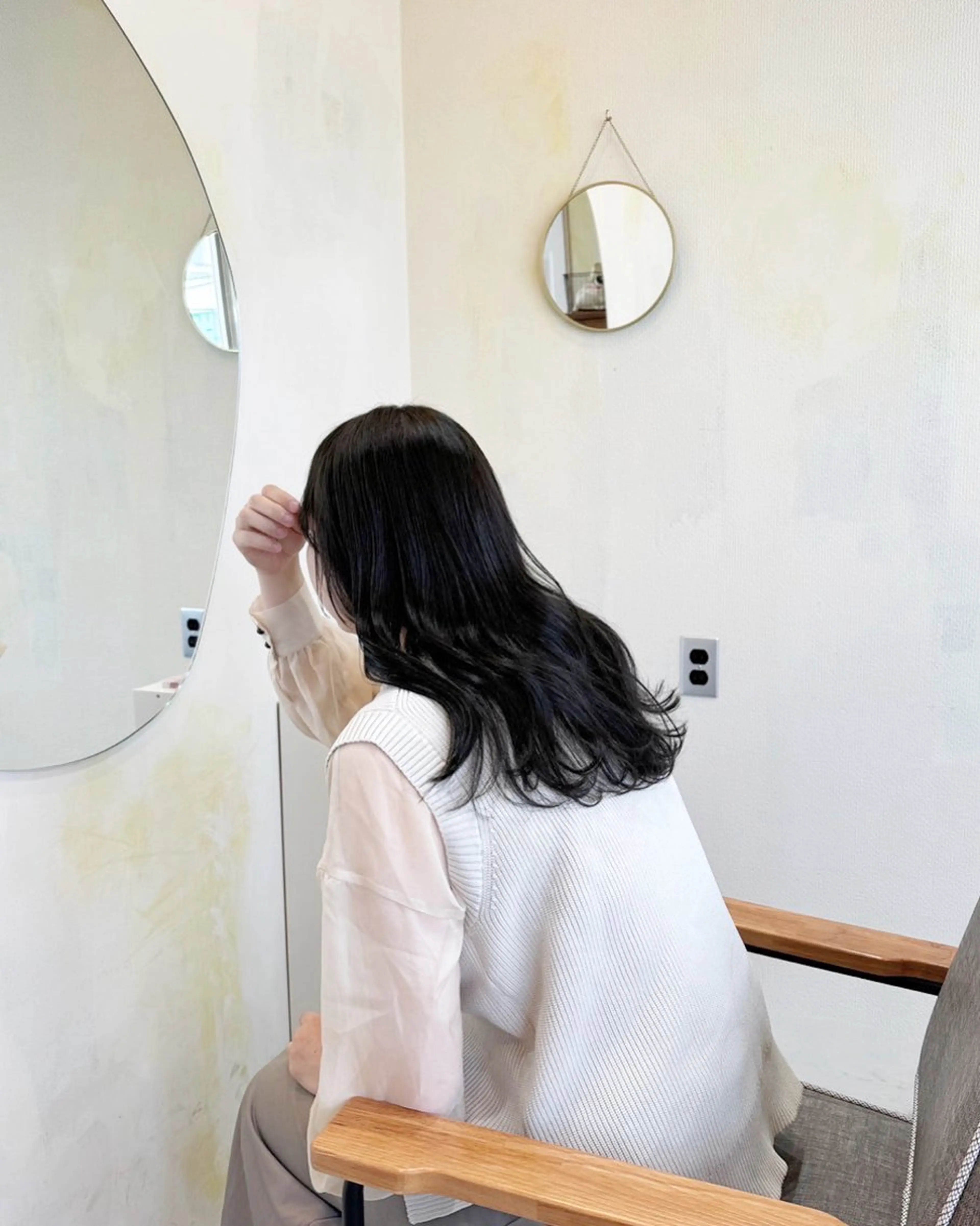 ロング 🍋透け感カラー🍃 オリーブ🍐Kahoのヘアスタイル