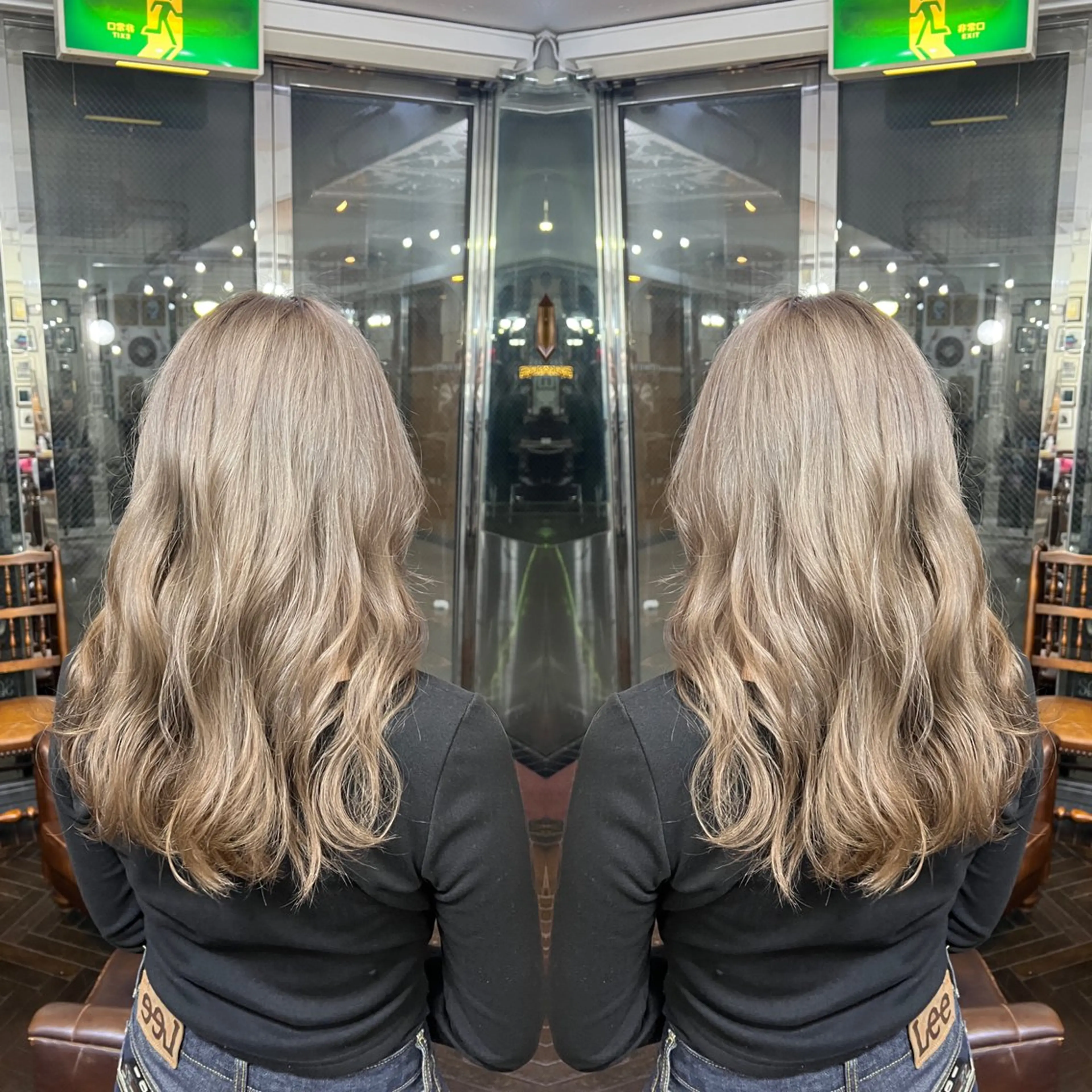 セミロング カラー ハイライト/レイヤー /ハイトーン/AOIのヘアスタイル