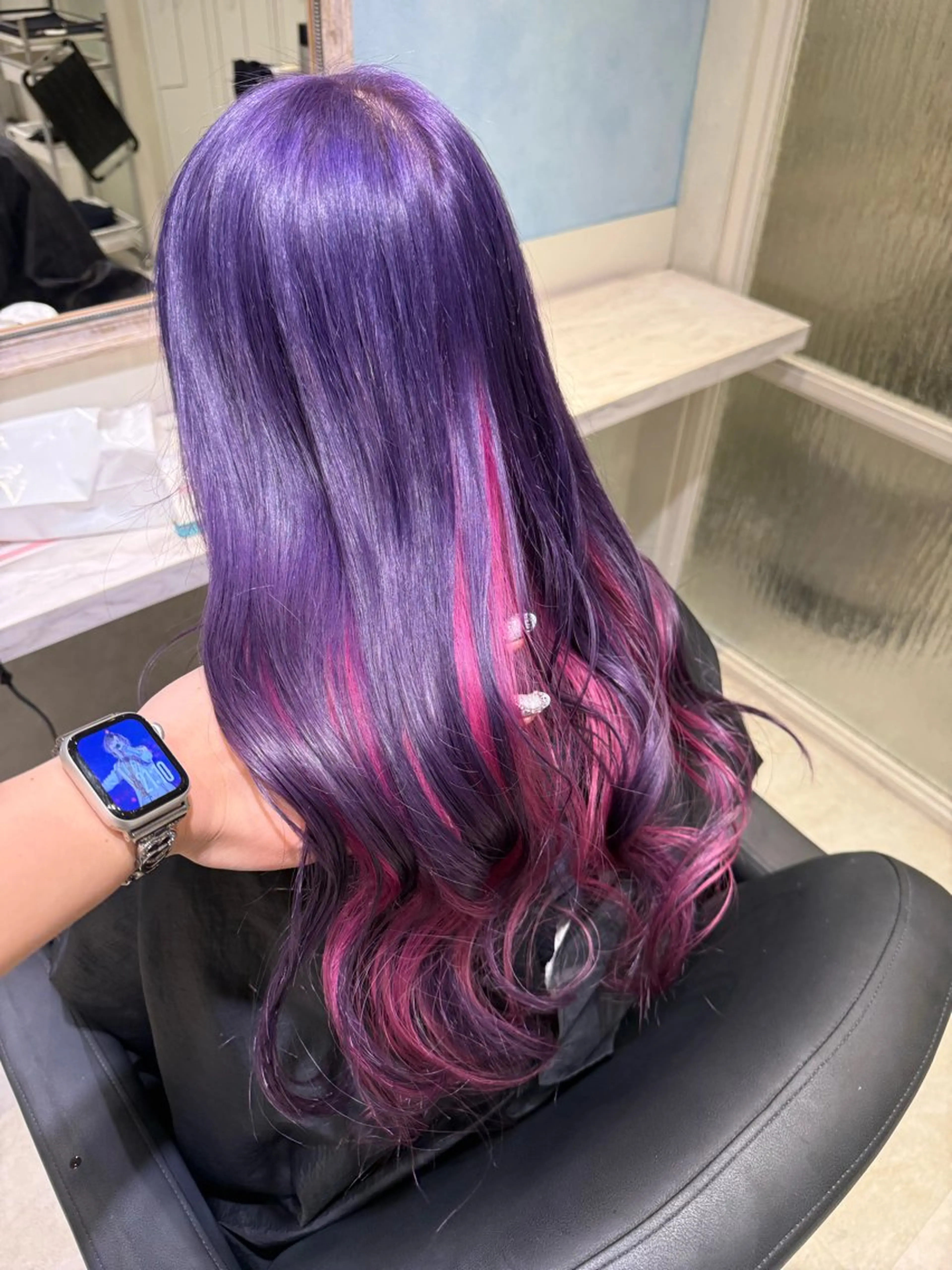 ロング カラー アッシュ ベージュカラー ブリーチ ブルーカラー 透明感カラー ヘアカラー ハイトーン/ブリーチ 💙みずき💙のヘアスタイル