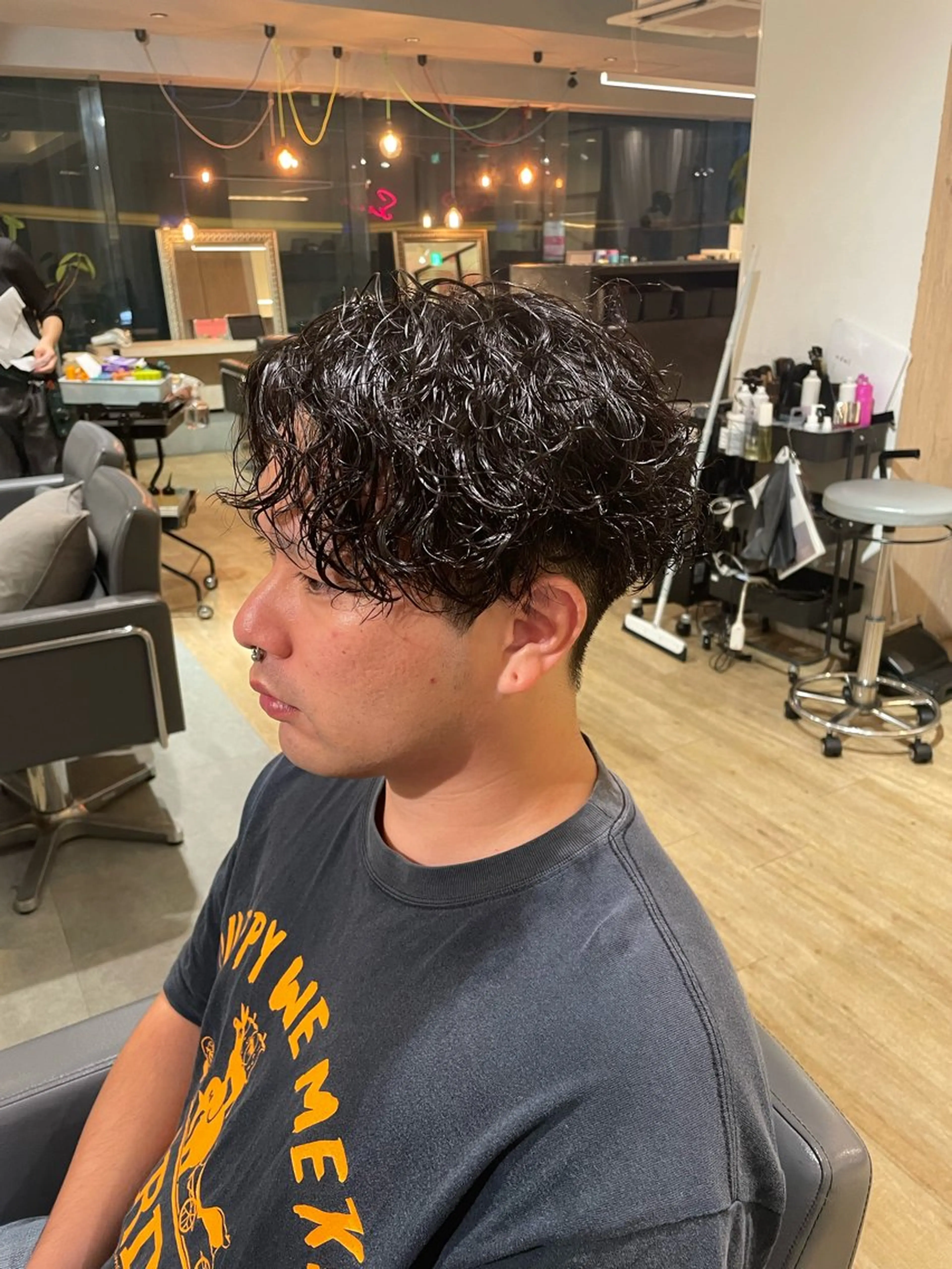 パーマ ツイストスパイラルパーマ スパイラルパーマ メンズパーマ梅田 ・川副史晶のヘアスタイル