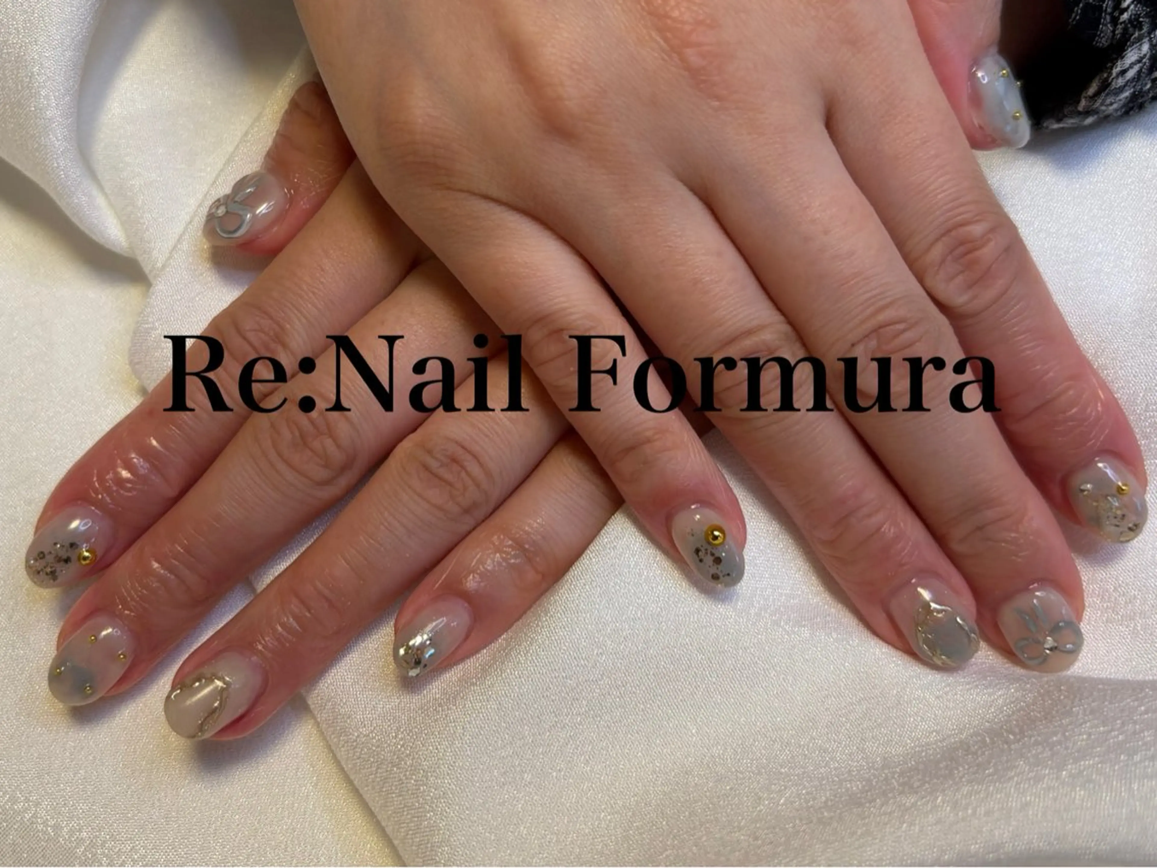 ミディアム ハンドネイル Re:Nail Formula所属・kido chieのネイルデザイン