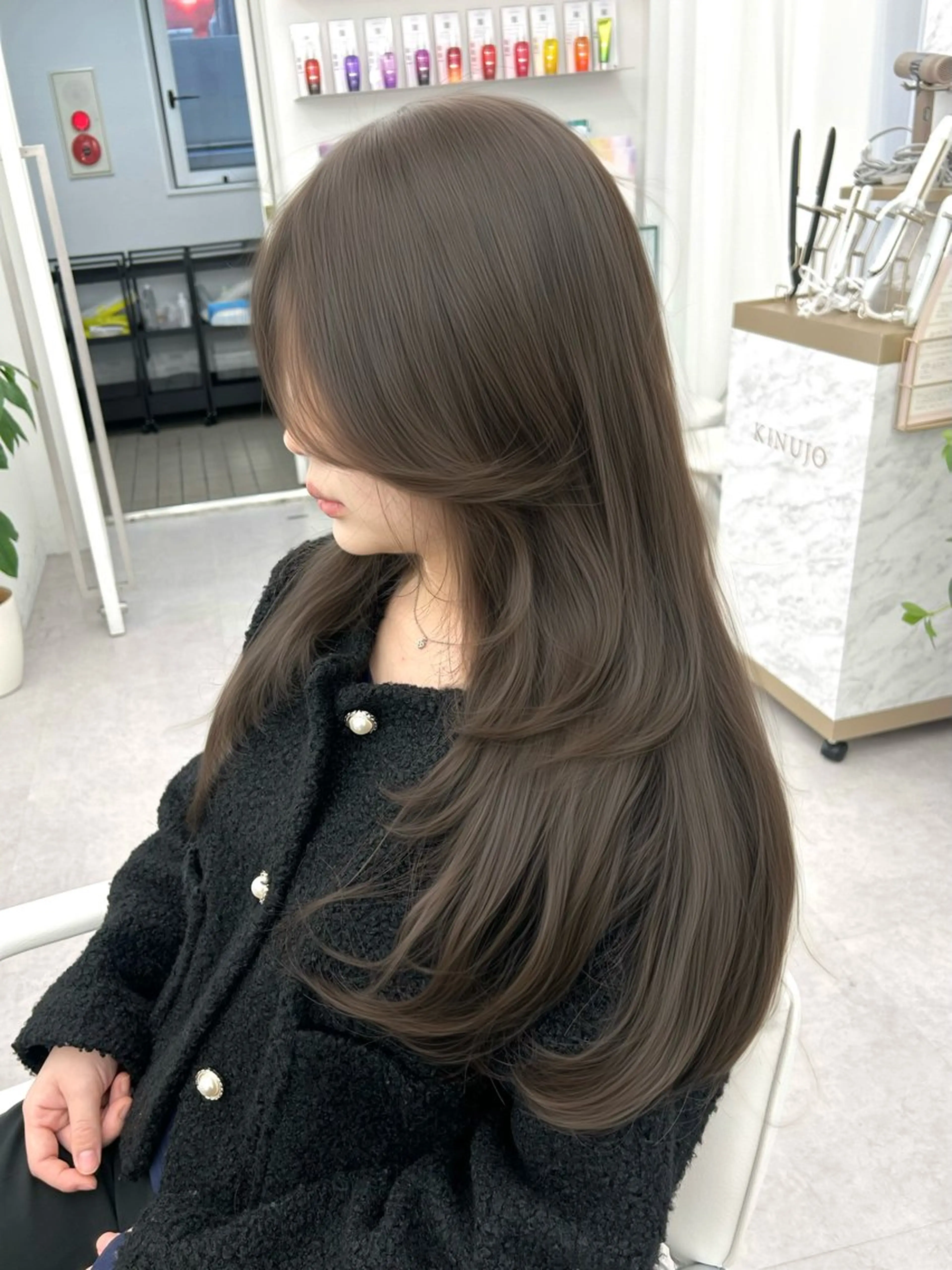 ロング カラー カット ヘアカラー トリートメント 透明感カラー 古山 結季🌙🖤のヘアスタイル