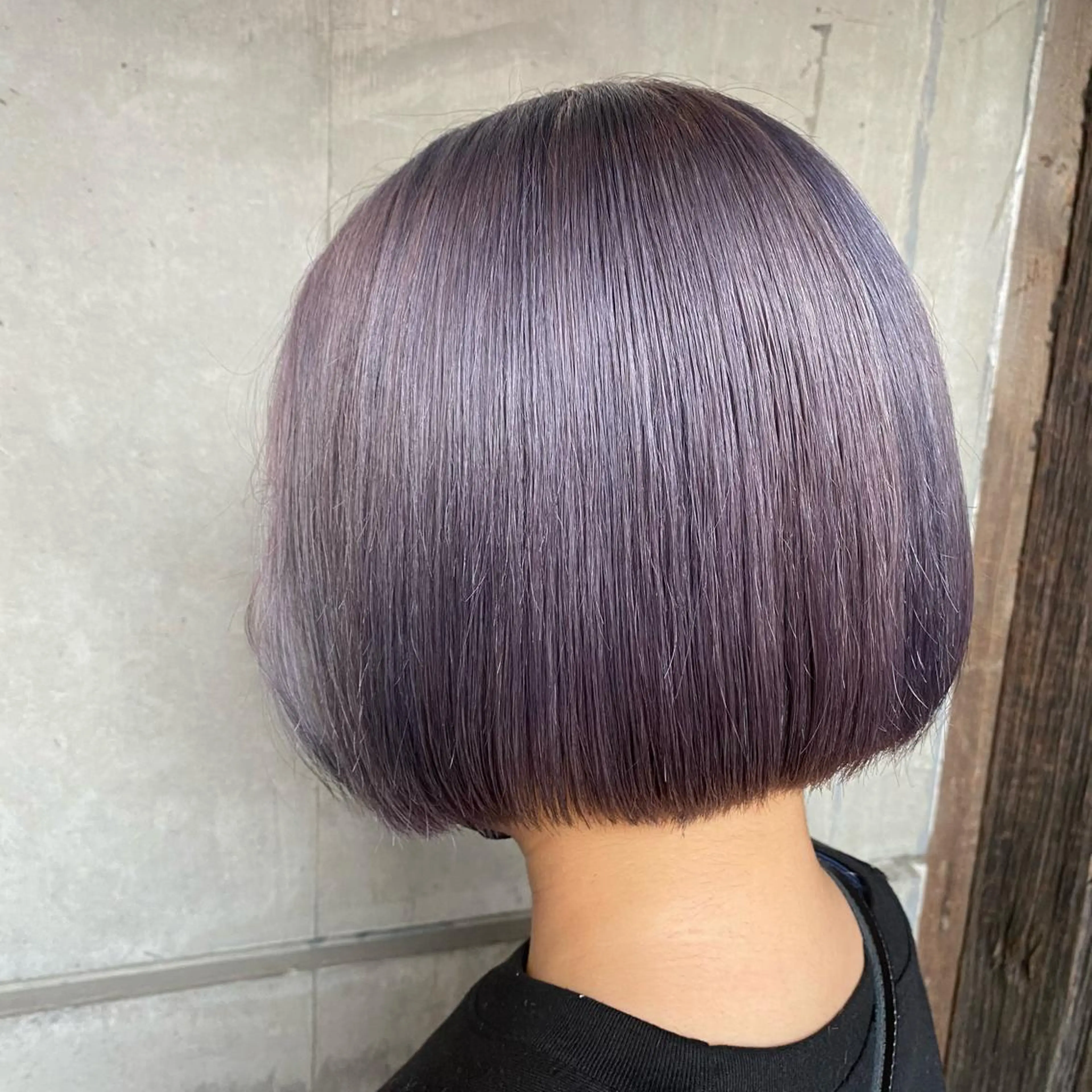 ミディアム ヘアカラー 透け感ベージュ ／ミハルのヘアスタイル