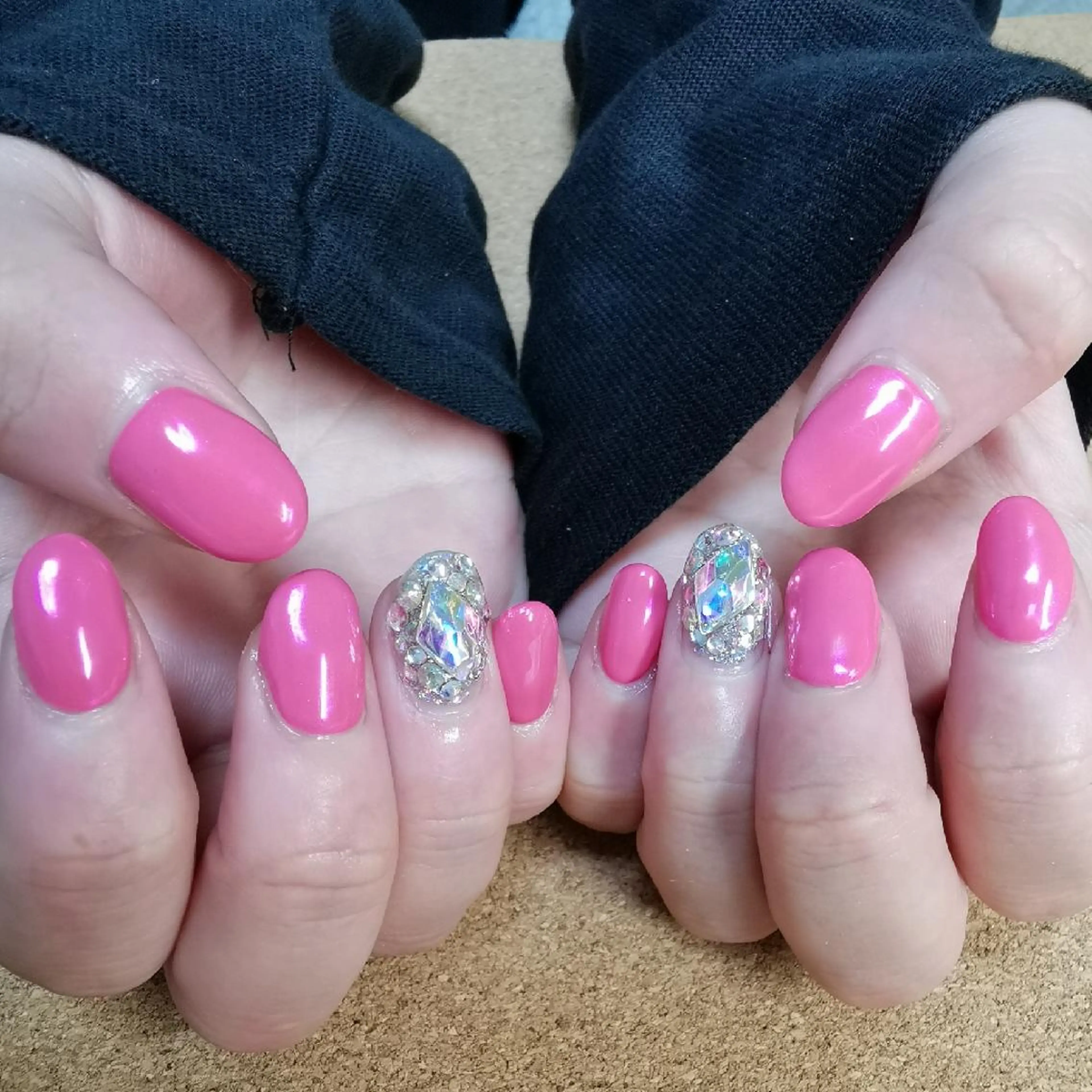 ネイル オーロラネイル ストーンネイル ハンドネイル reve あやののネイルデザイン