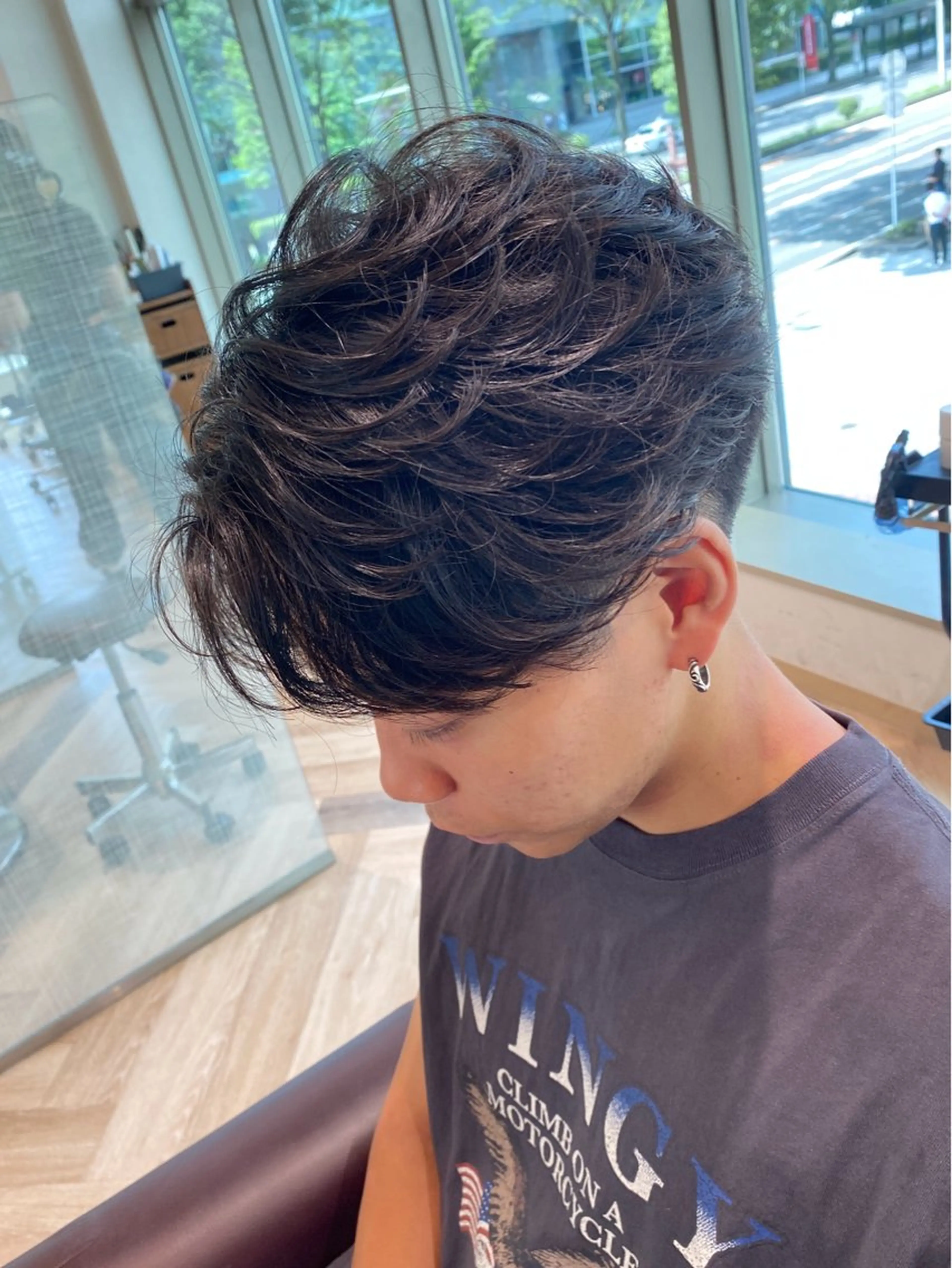 ショート パーマ メンズ フェザーパーマ メンズパーマ メンズ特化/フェザー /パーマ/伊勢元のヘアスタイル