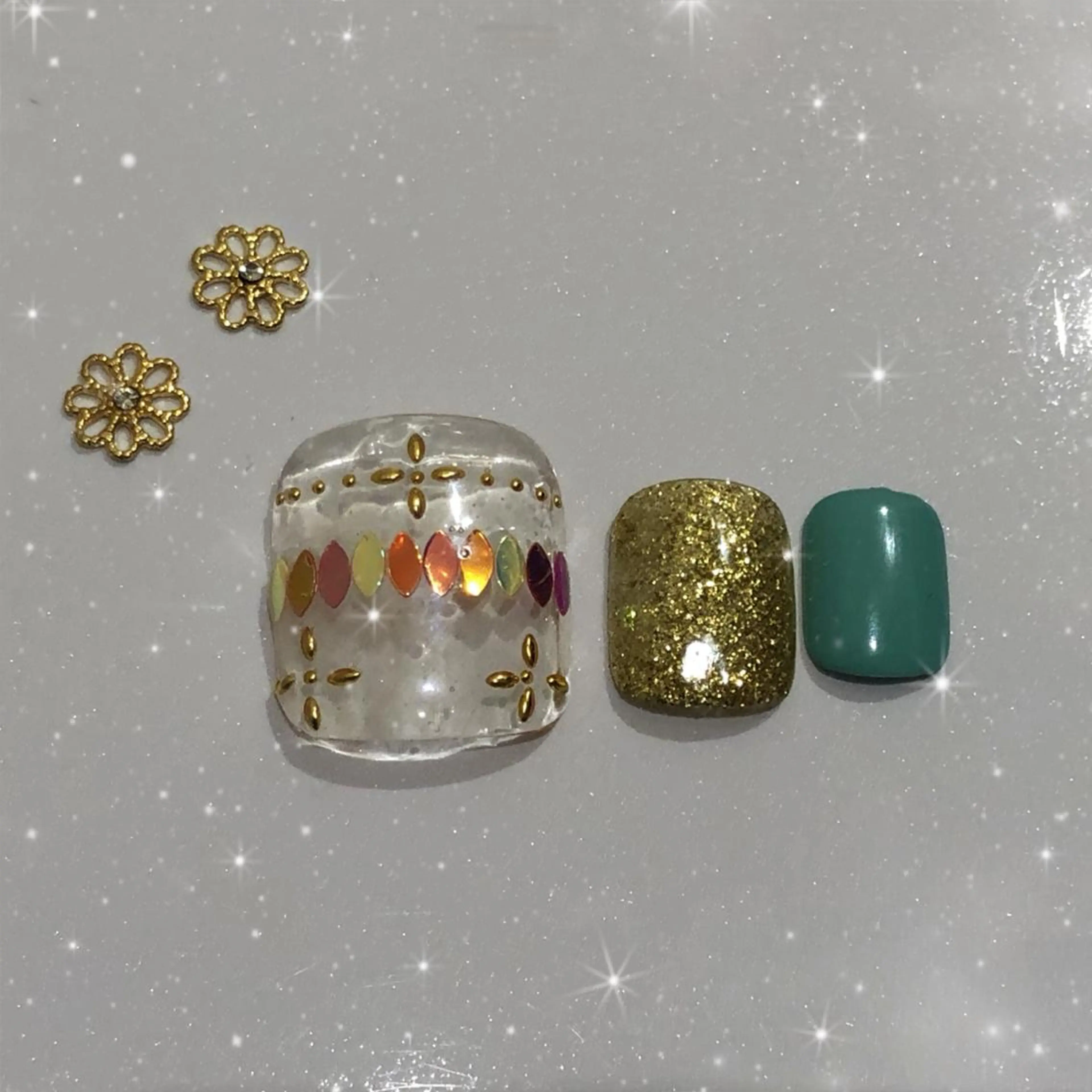 ネイル アートネイル クリアネイル ストーンネイル 💕WOLTOKYO 池袋💕maiのネイルデザイン