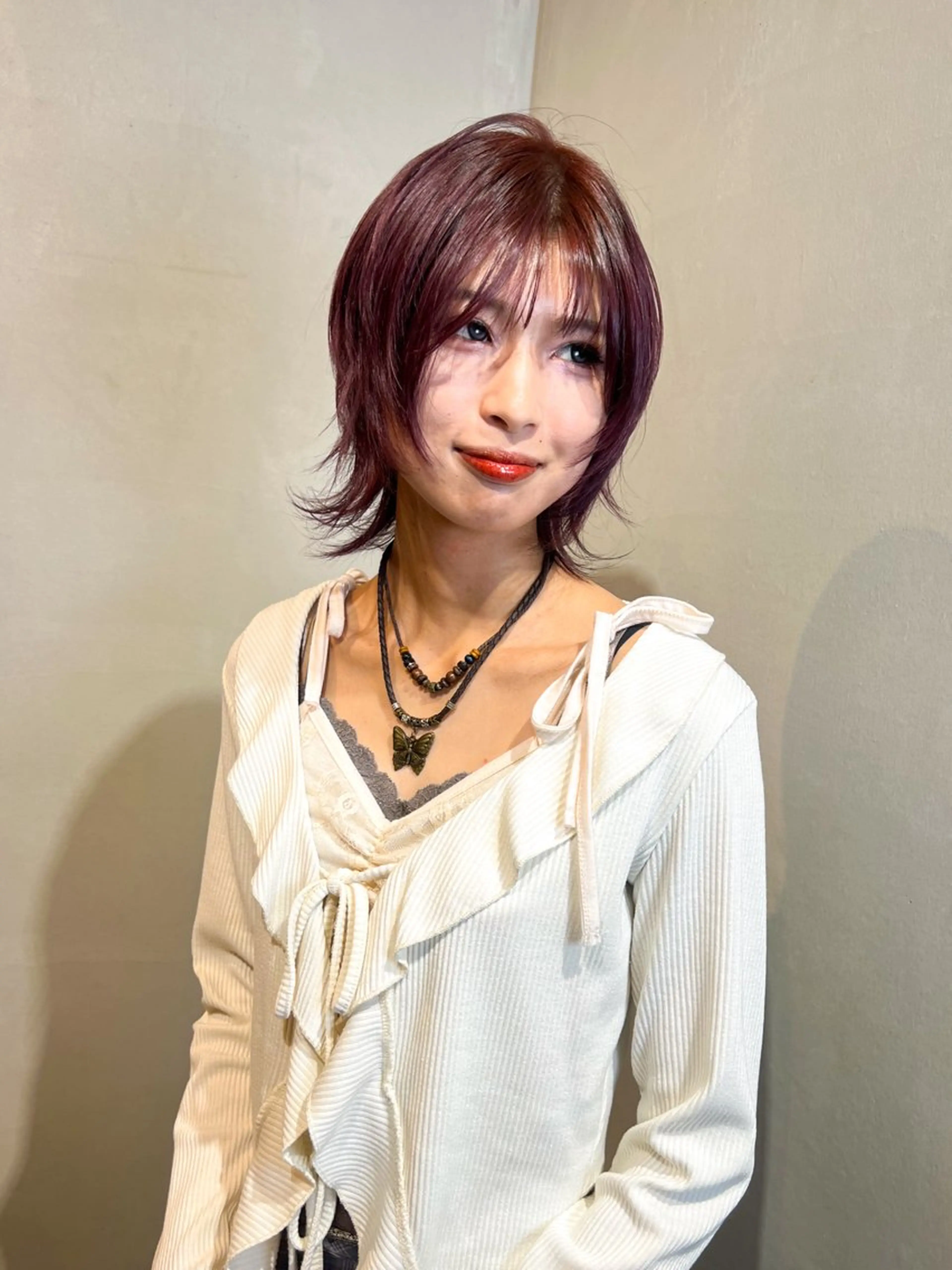 ミディアム カラー カット ヘアカラー トリートメント Aya/四条烏丸/ インナーカラーのヘアスタイル