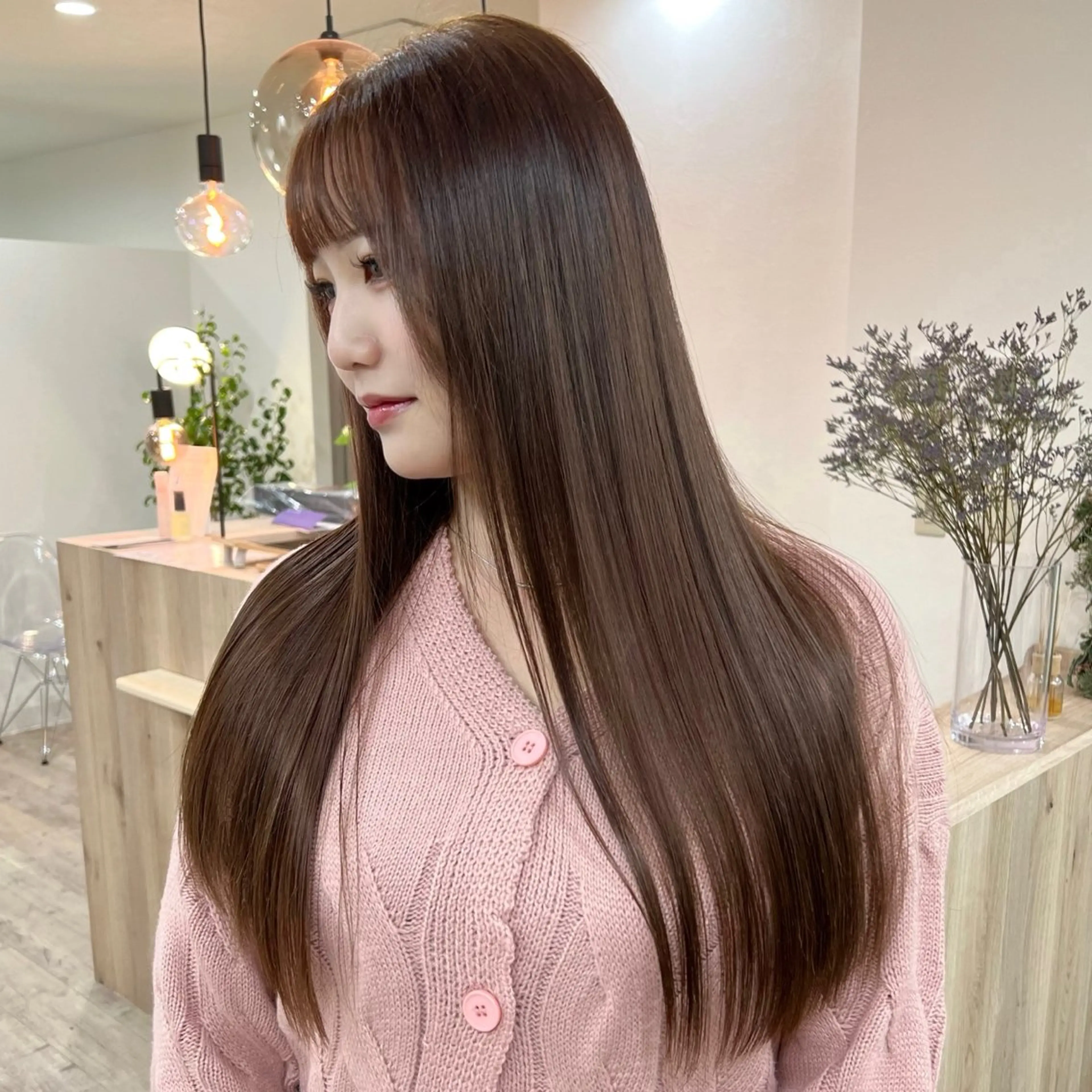 ロング カラー ヘアアレンジ ブリーチ ダブルカラー ブリーチなしカラー 縮毛矯正 TOKI mahoのヘアスタイル