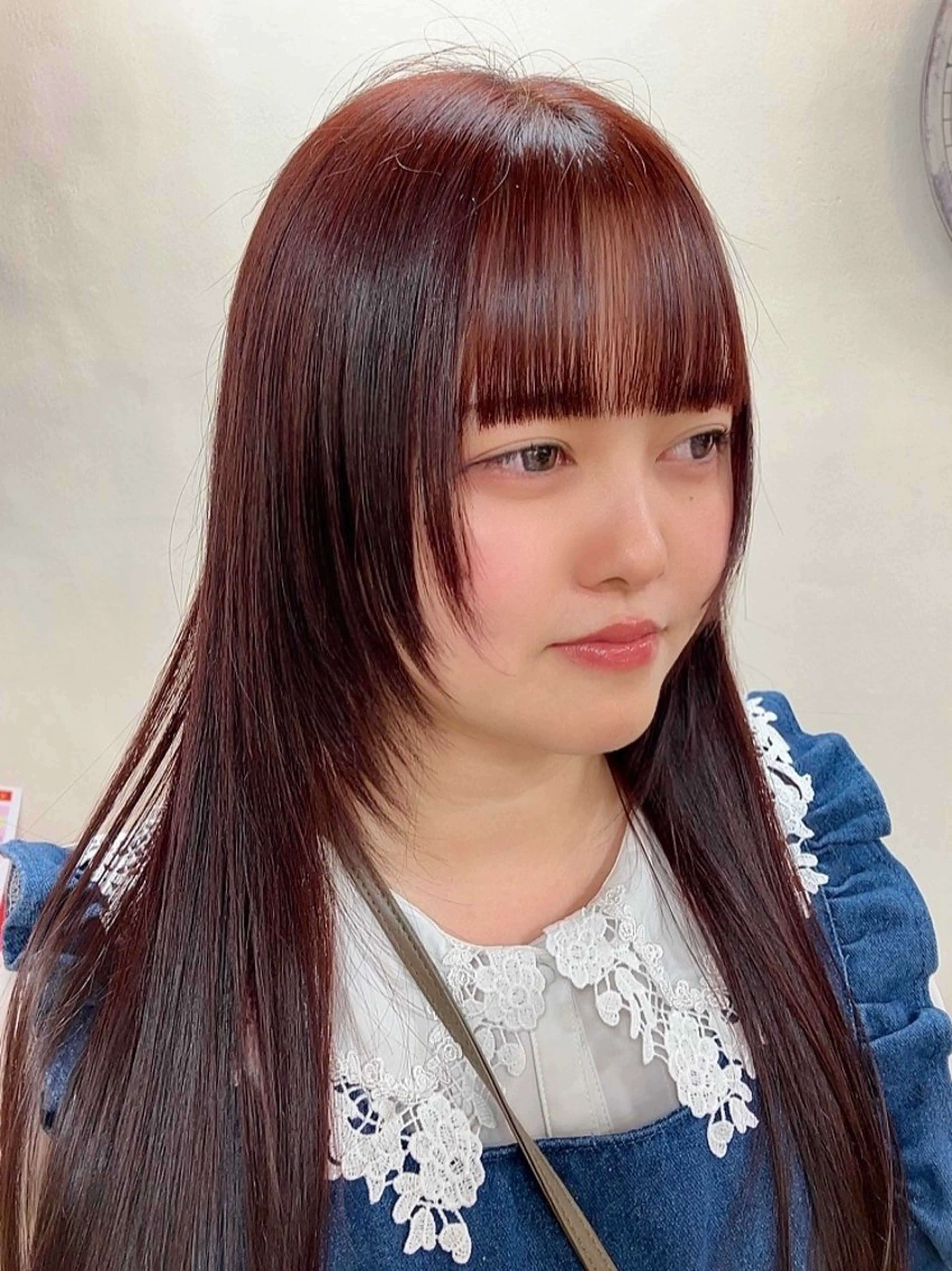 ロング 顔まわりレイヤー レイヤーカット 似合わせ×透明感 カラー🤍MAOのヘアスタイル