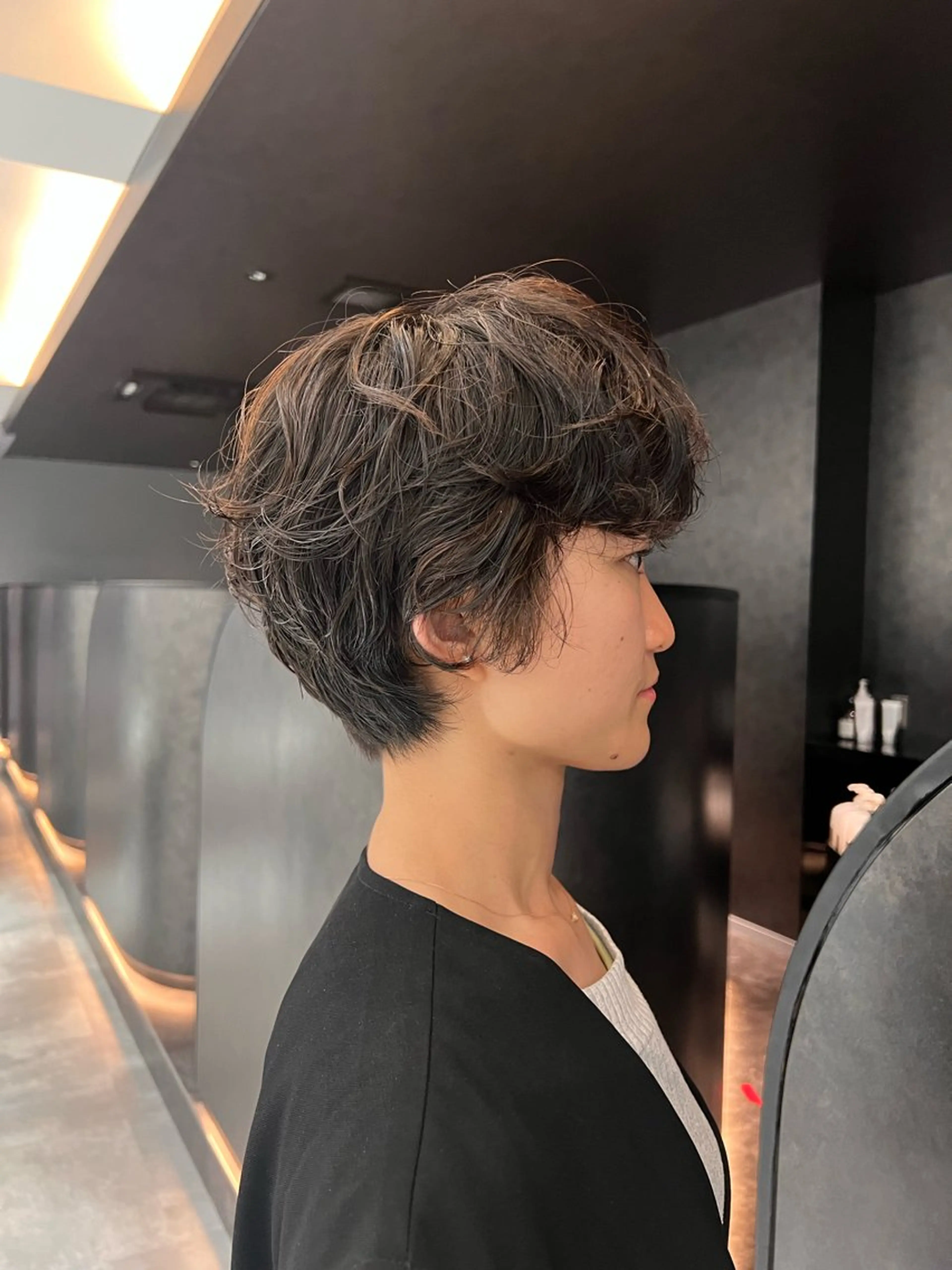 ショート パーマ くびれヘア ショートヘア BEAUTRIUM  銀座店所属・カット無料🎶 たるみことりのヘアスタイル