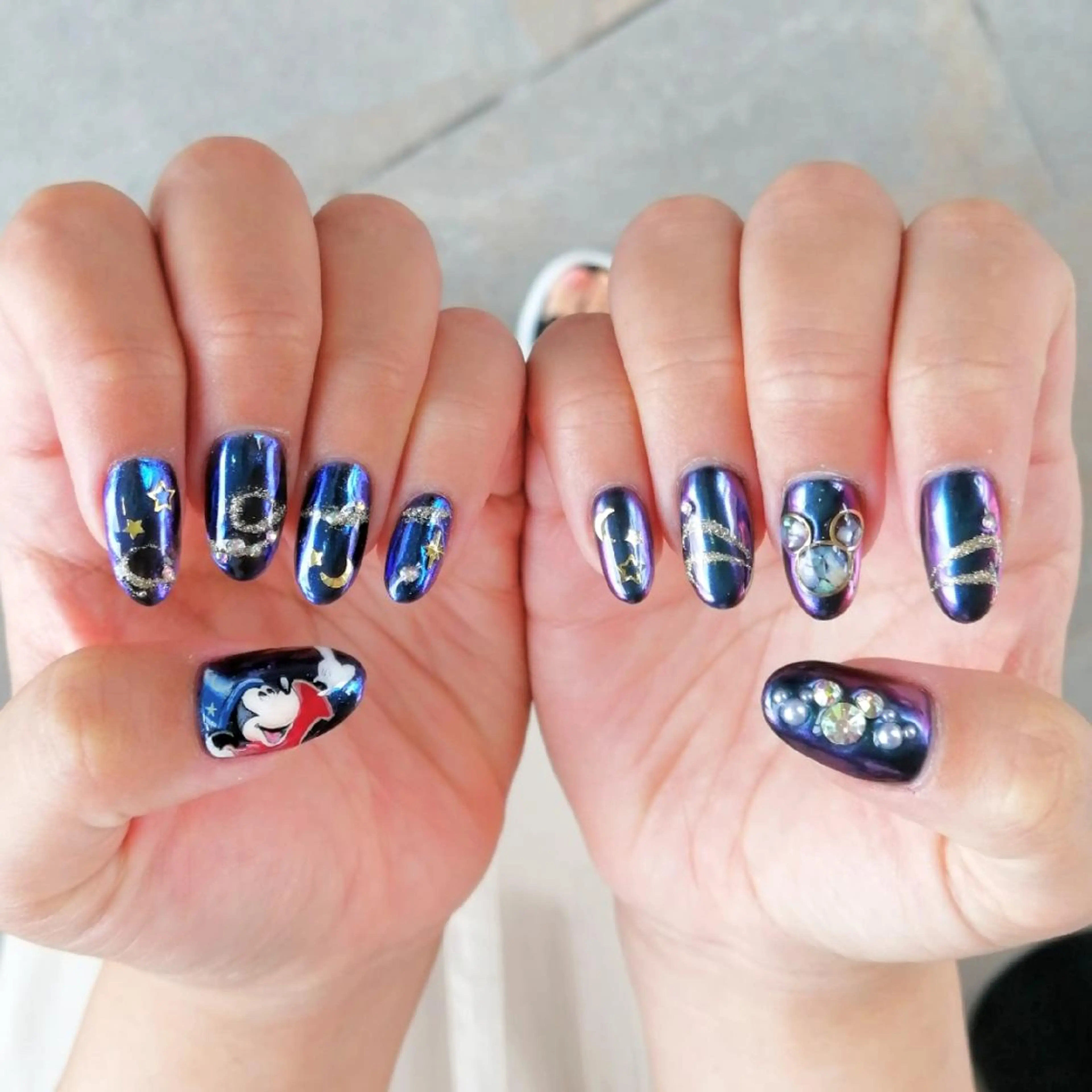 ネイル アートネイル オーロラネイル ミラーネイル Nailsalon Daliのネイルデザイン