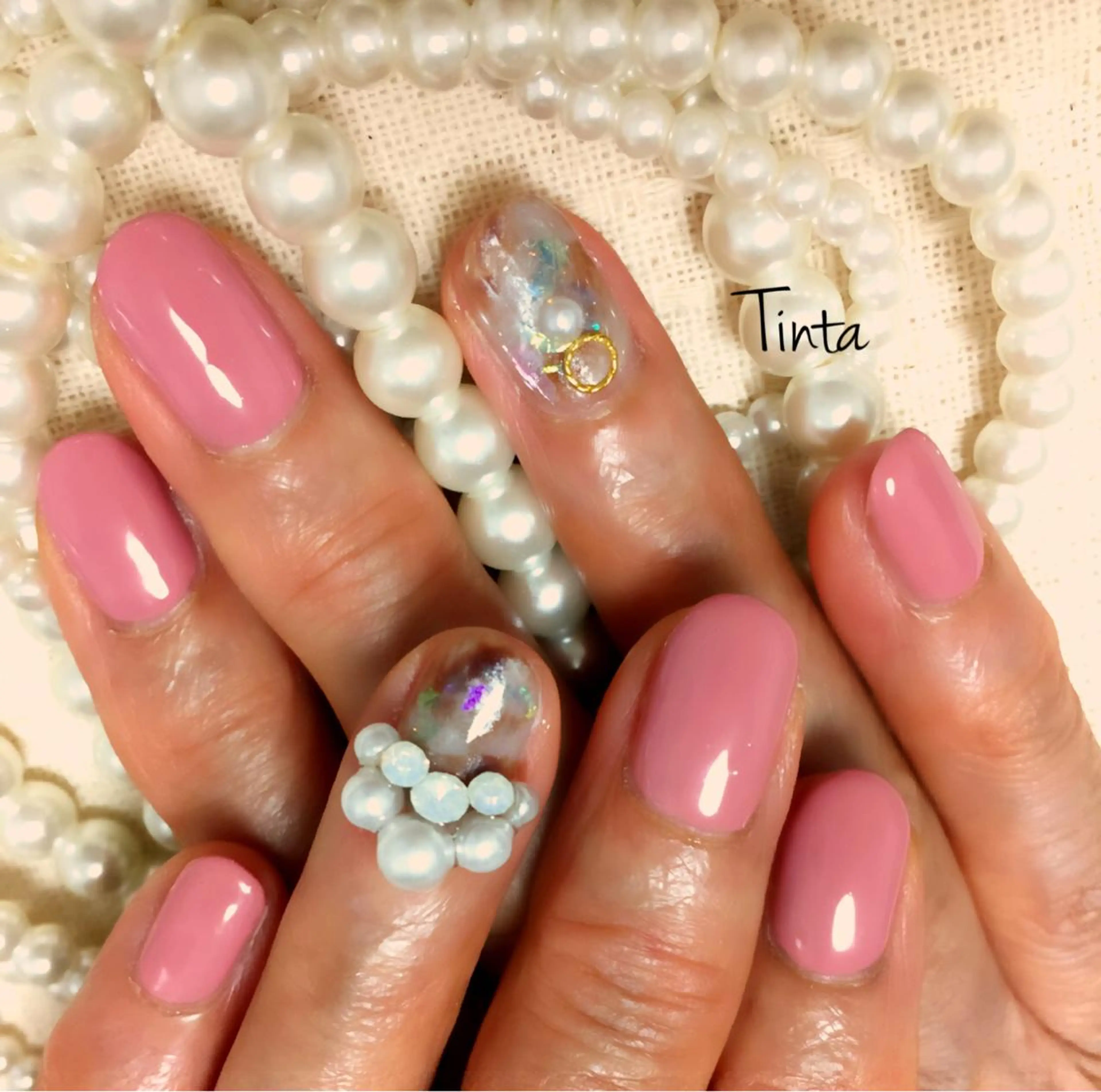 ネイル ピンク 馬場 典子のネイルデザイン