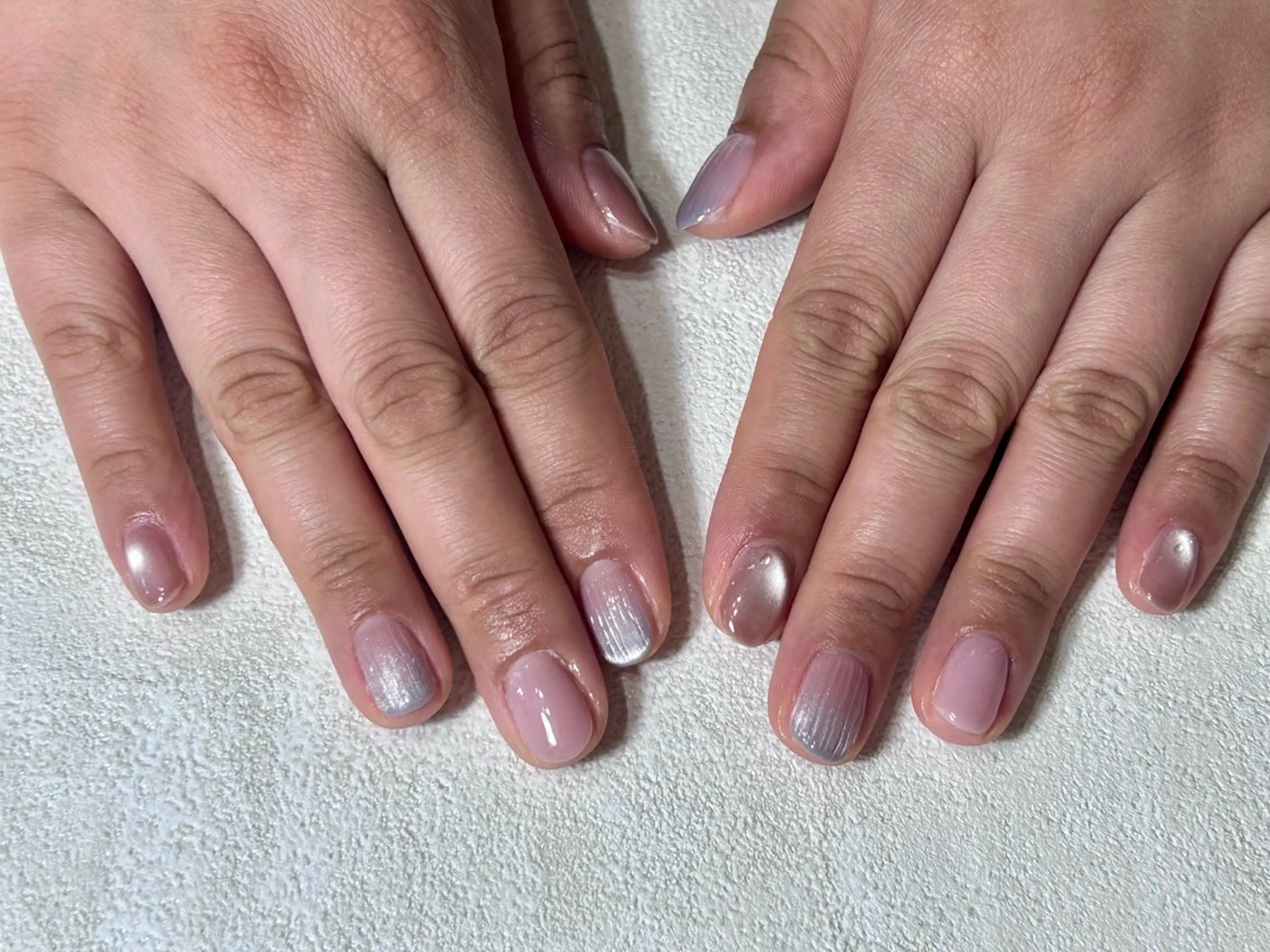 ネイル オーロラネイル 桜ネイル フラワーネイル フットネイル フレンチネイル ハンドネイル kikinail 溝の口のネイルデザイン