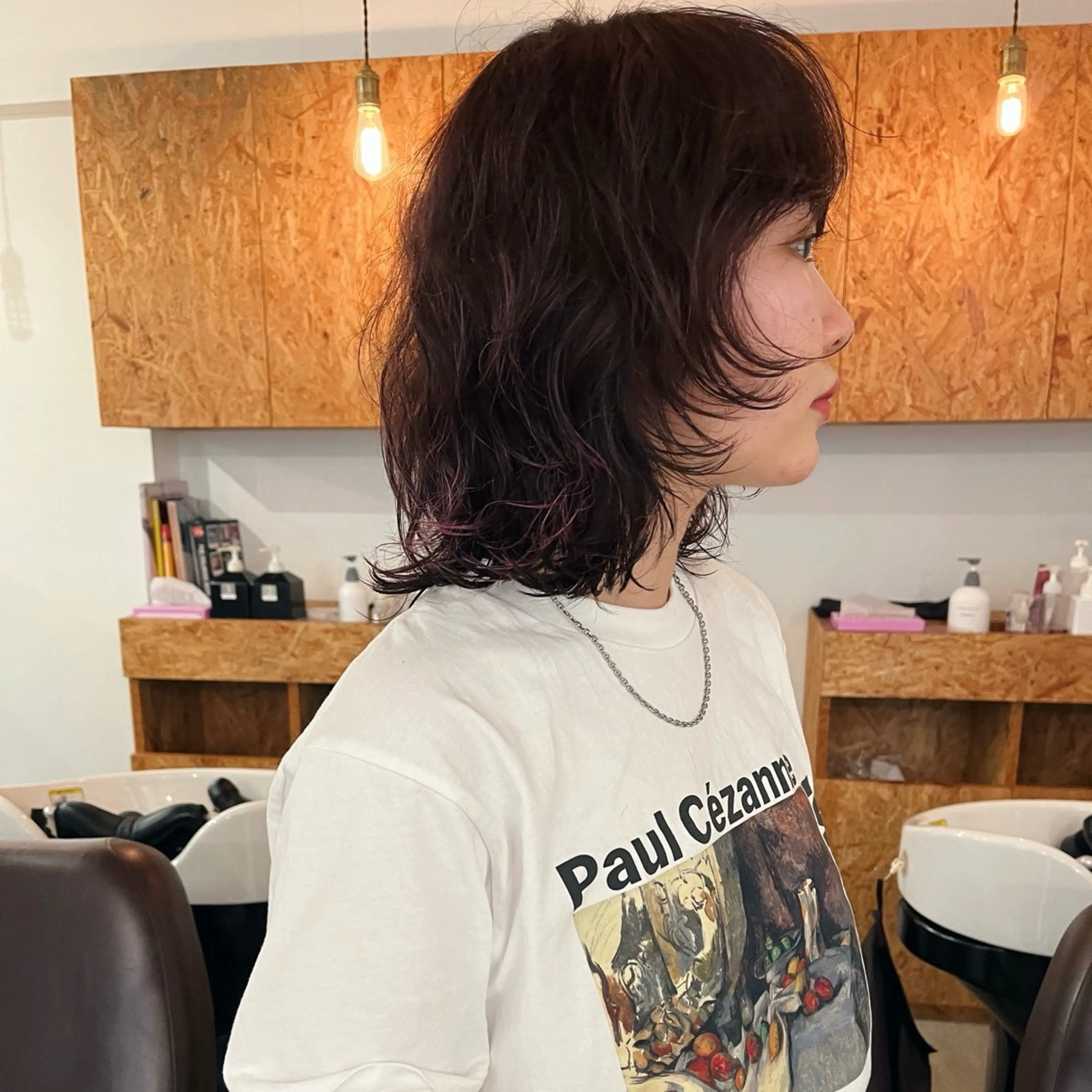 ミディアム パーマ ミディアムパーマ レイヤーカット 暖色/パーマ 🌼クニトウメイのヘアスタイル