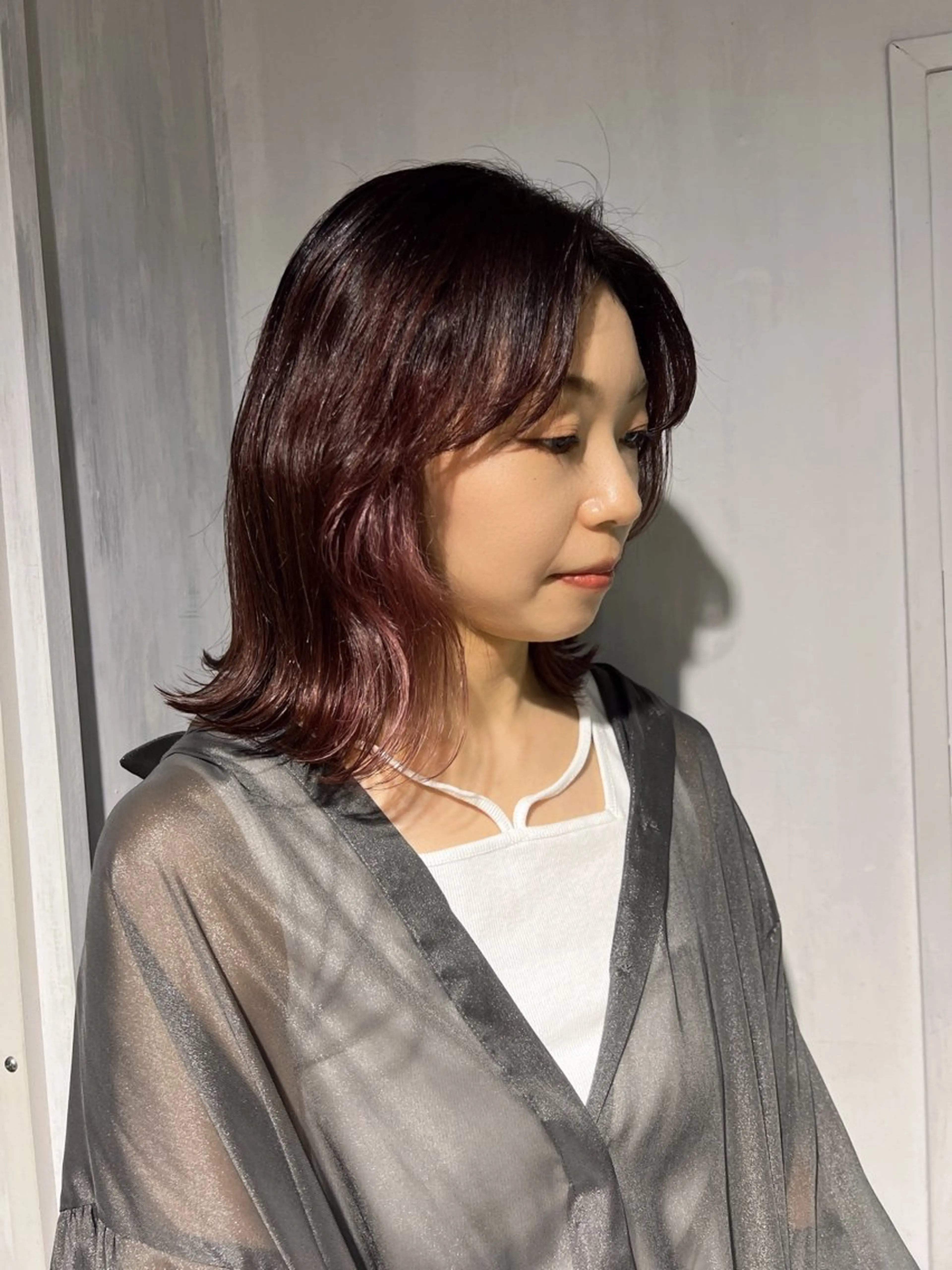 ショート カラー ヘアカラー トリートメント NANAMI🩵 大人可愛い韓国ヘアのヘアスタイル