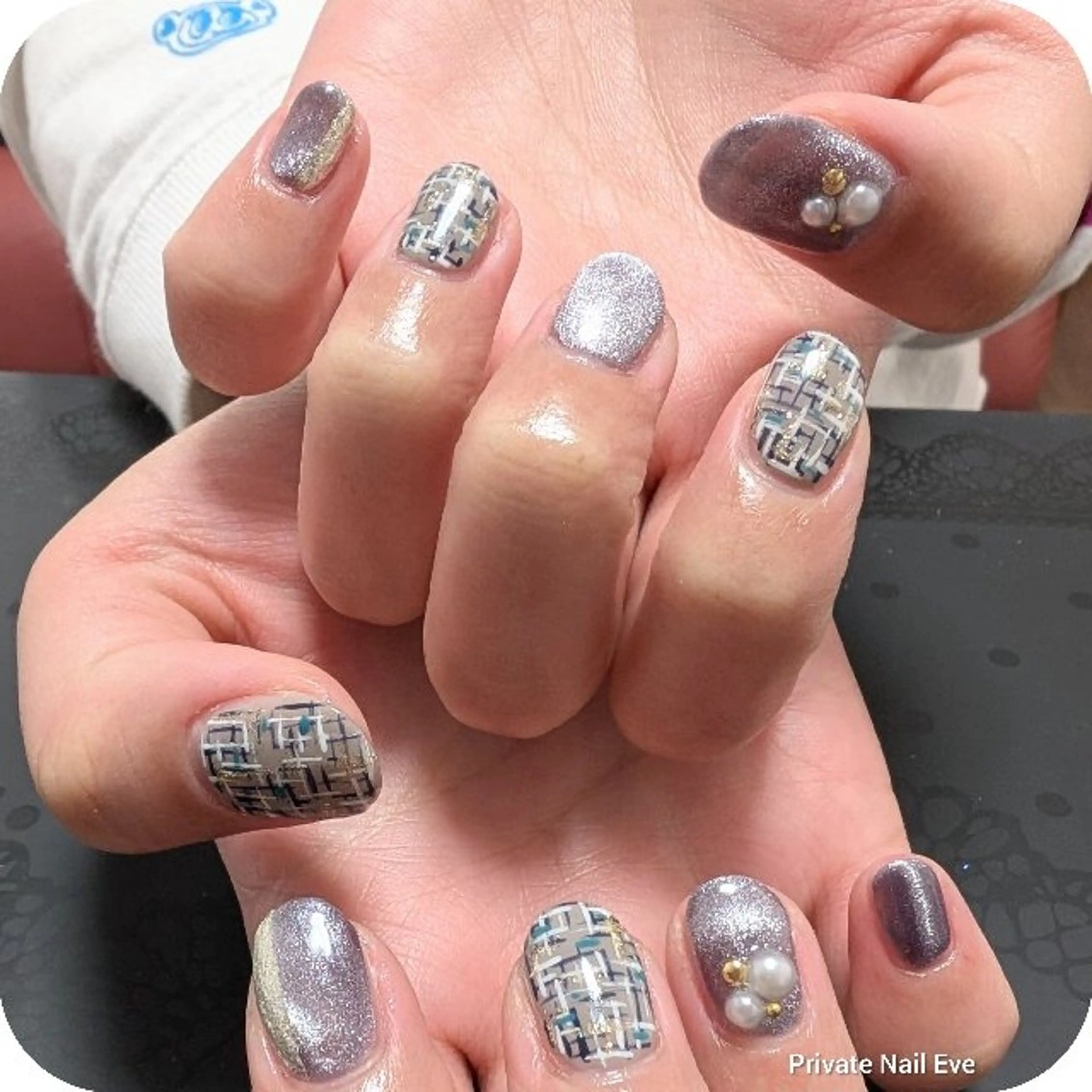 ネイル ツイードネイル ハンドネイル ネイル junkoのネイルデザイン