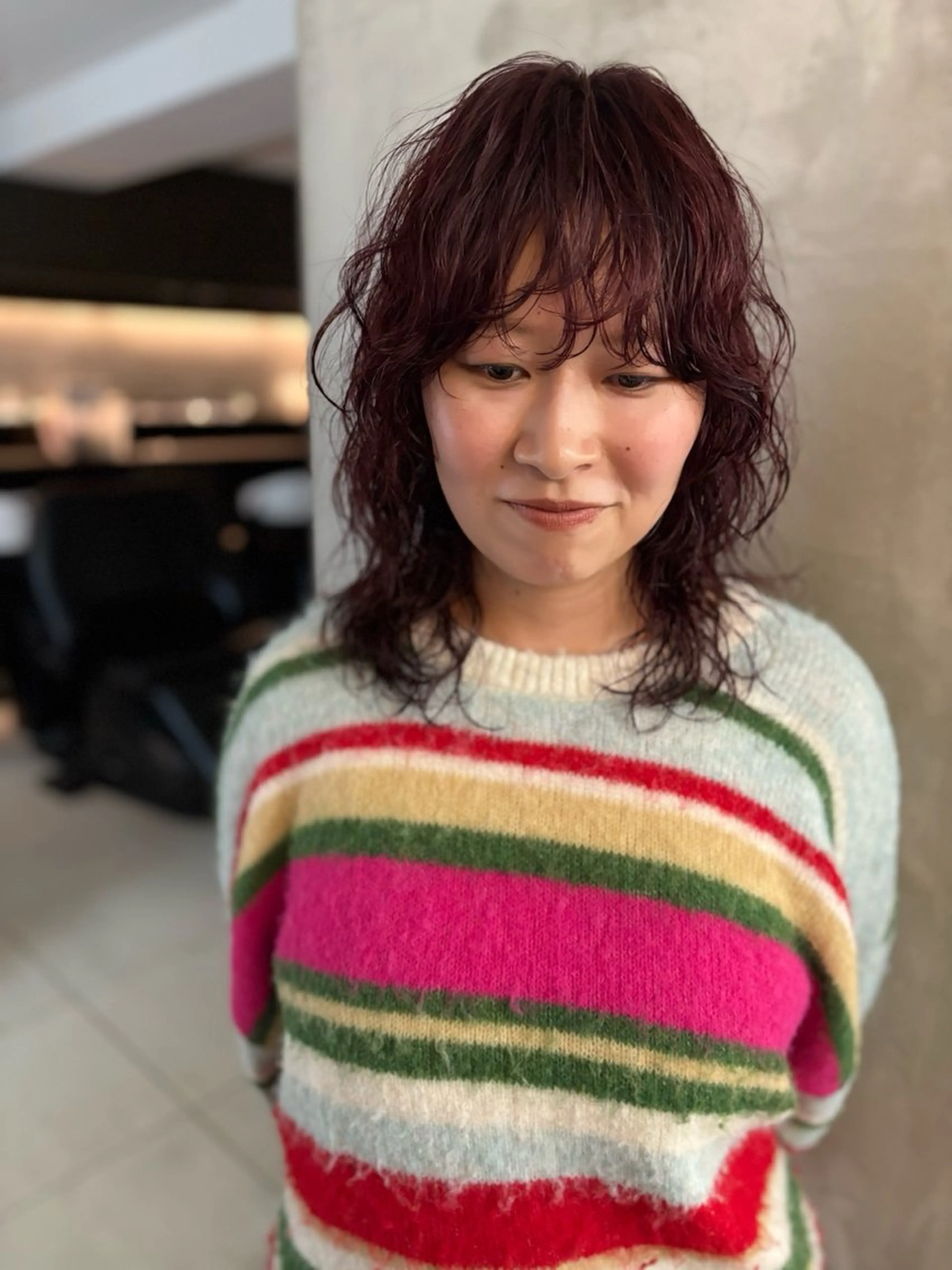 ミディアム カラー パーマ ヘアカラー トリートメント 優作 〜圧倒的信頼〜のヘアスタイル