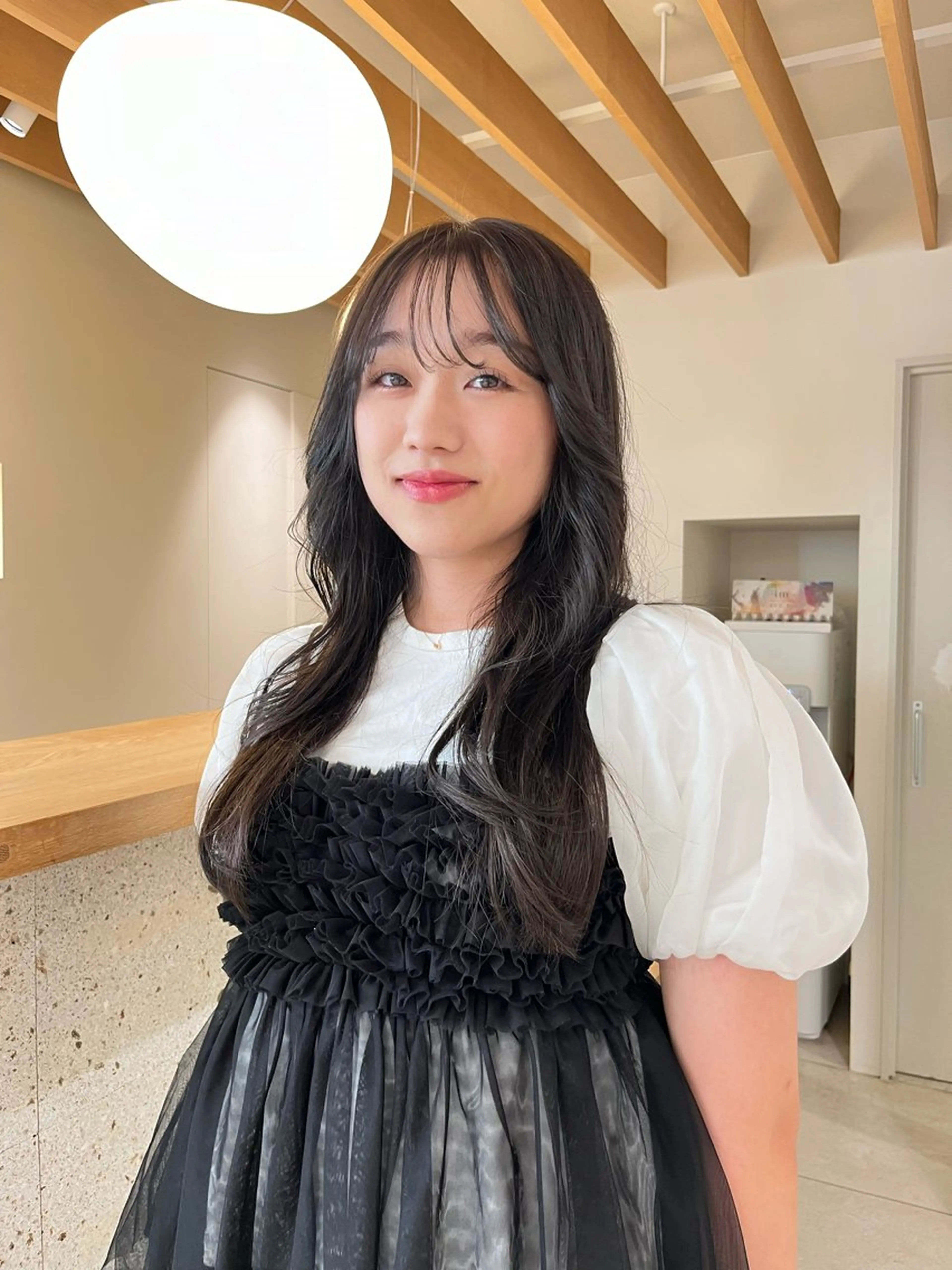 ロング カラー ヘアアレンジ ブラウンカラー 韓国風ヘア 似合わせカット 永田 幸のヘアスタイル