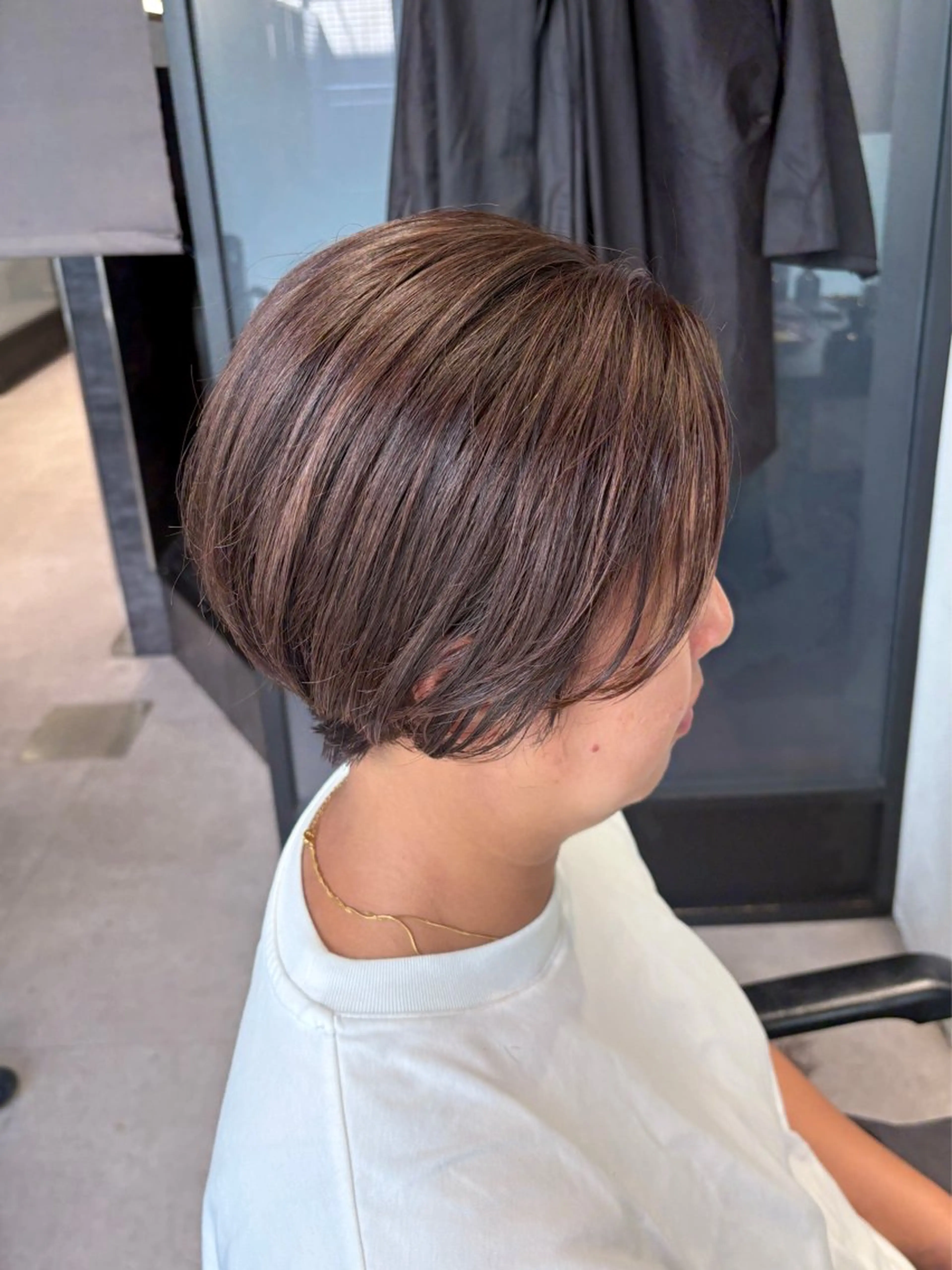 ショート カラー ハイライトカラー ハイライト ショートヘア カット ヘアカラー matka白髪ぼかし 大人ヘア/KEIKOのヘアスタイル