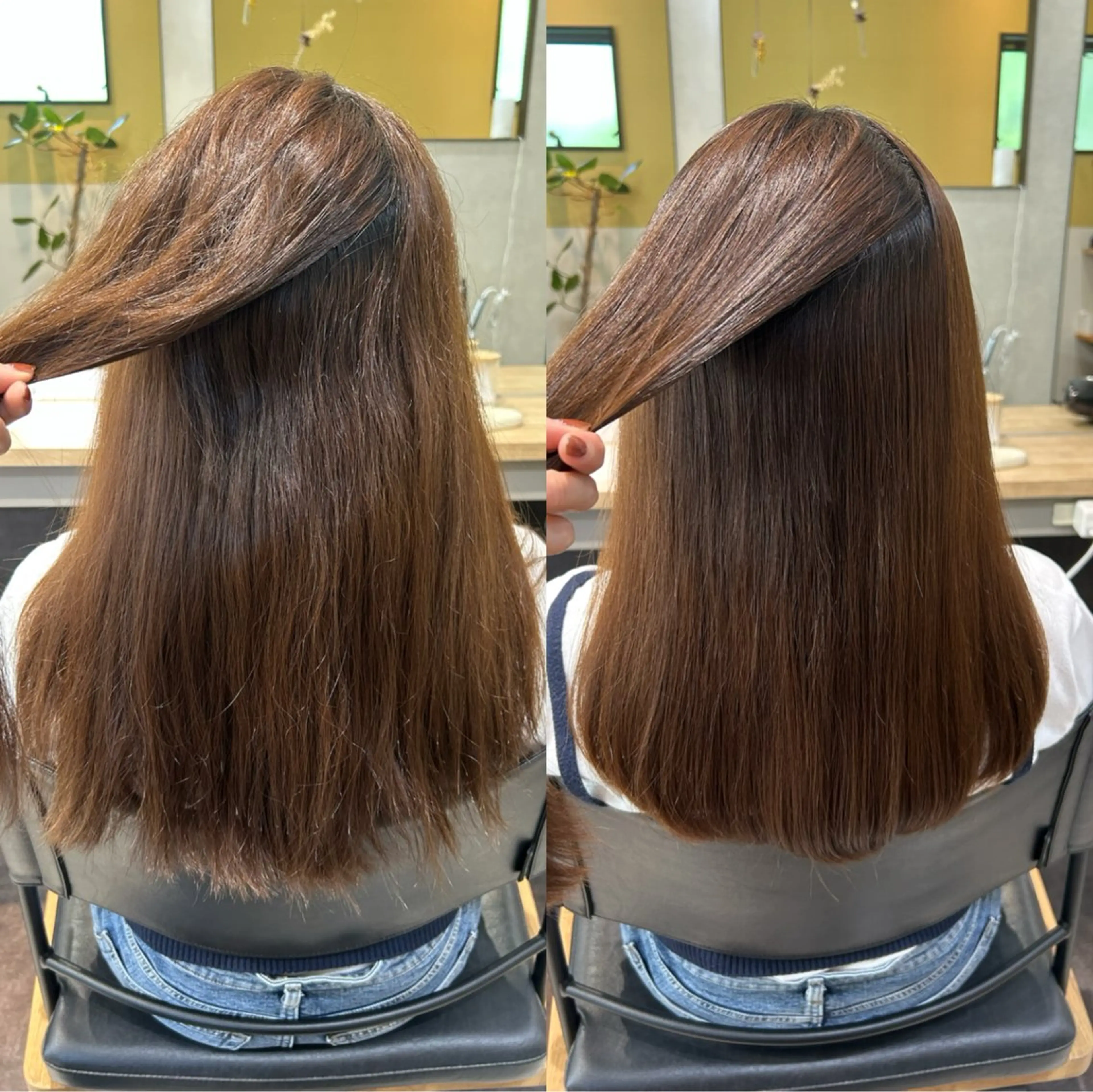 ロング パーマ 髪質改善 ストレートパーマ カット 縮毛矯正 トリートメント hub hair レイヤー/透明感のヘアスタイル