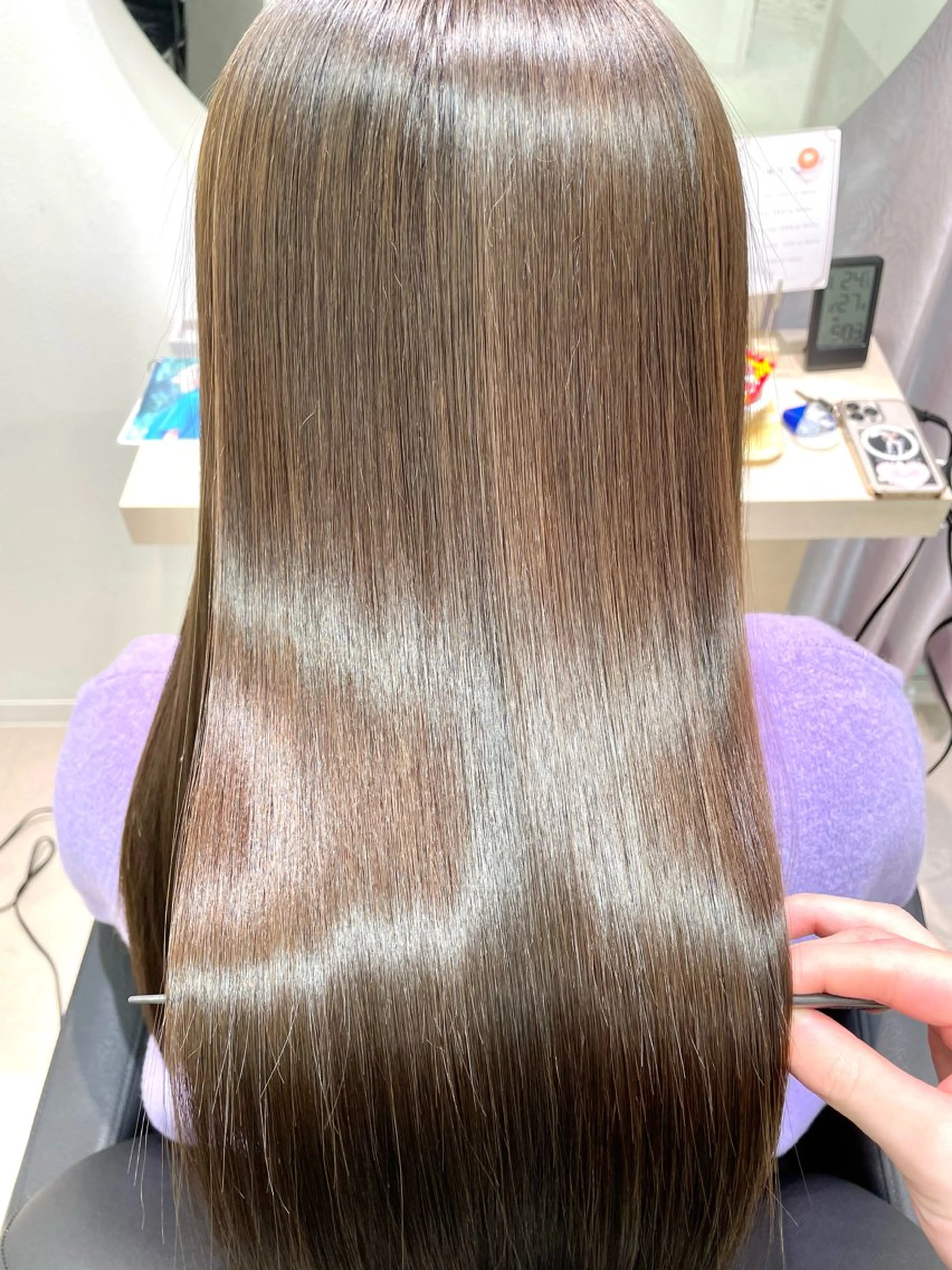 ロング カット 縮毛矯正 トリートメント ウサミ/髪質改善 酸性ストレート🌈のヘアスタイル