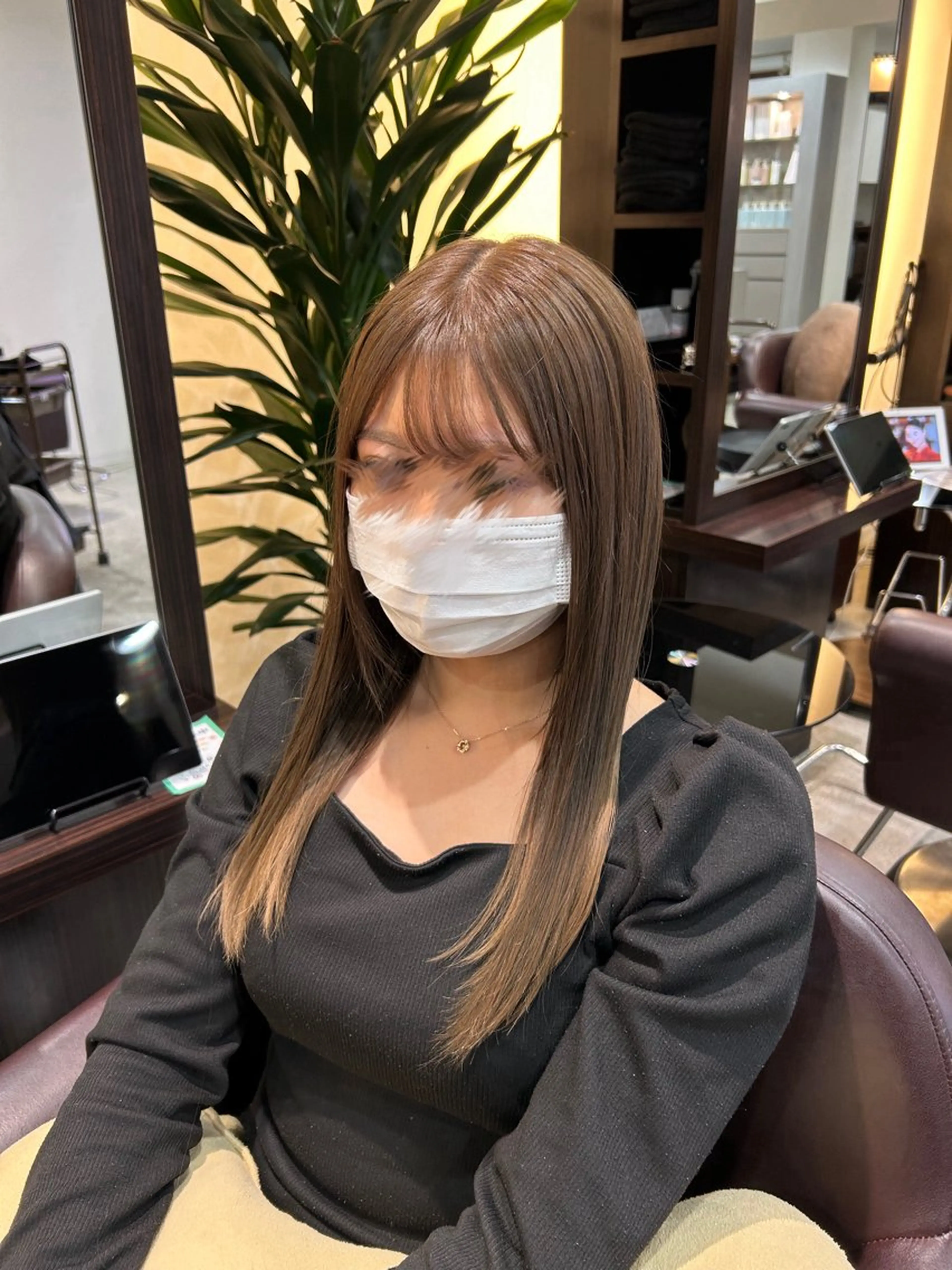 セミロング カラー ベージュカラー オリーブベージュ トリートメント 坂本奈都美/Jr.s 🎀のヘアスタイル