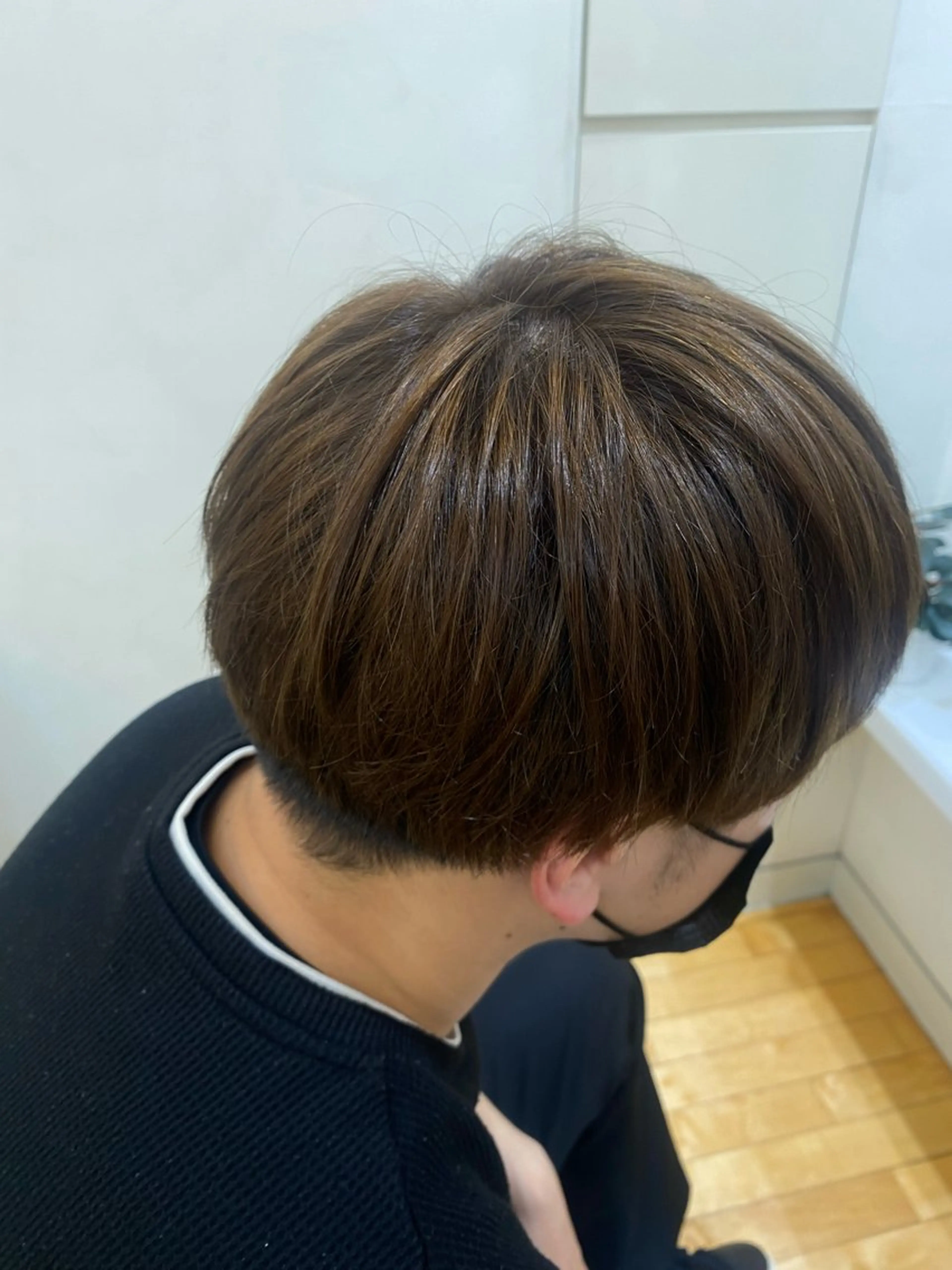 ショート カラー メンズ ブラウンカラー オリーブブラウン ヘアカラー hair&make SHiN所属・カットモデル募集💫 愛利のマツエク・マツパデザイン