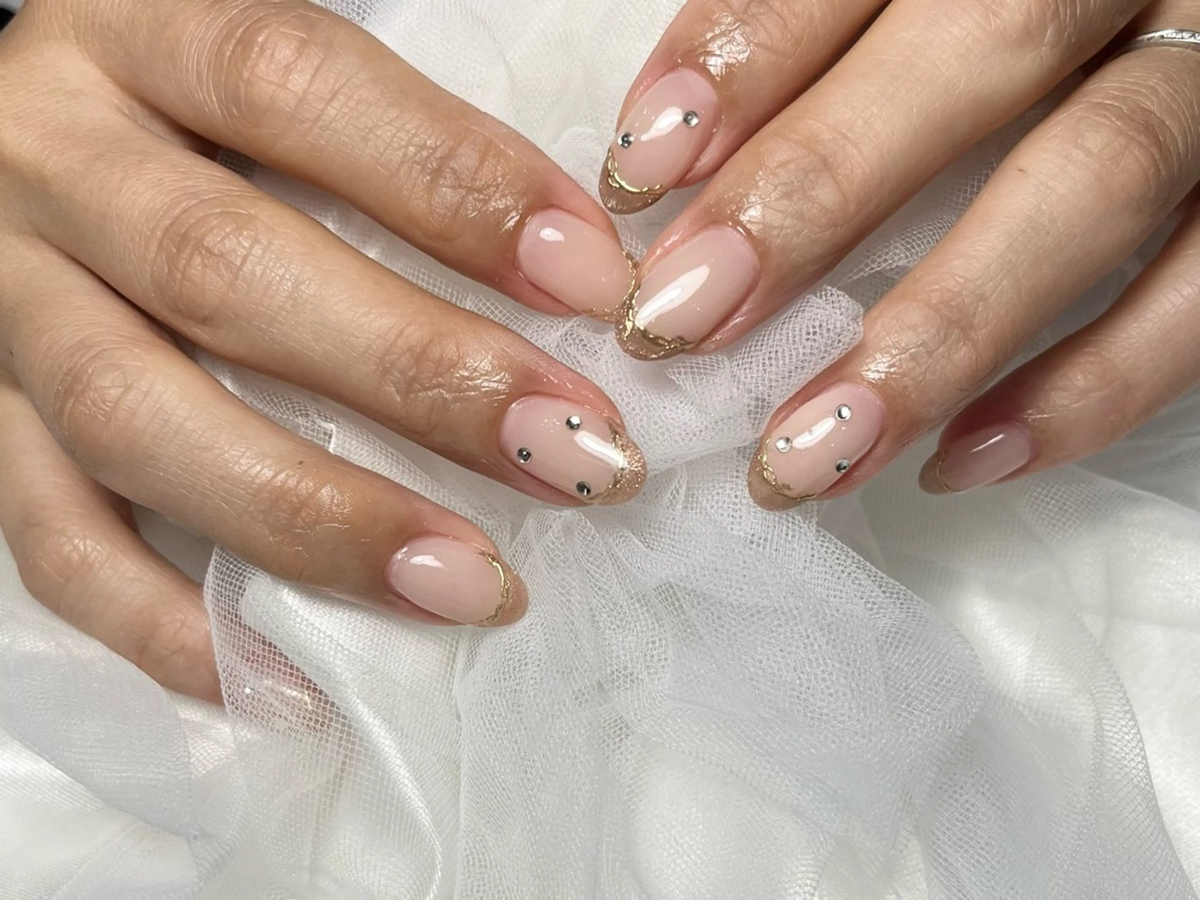 ネイル フレンチネイル マグネットネイル マグネットフレンチ ballie／小野原 なつみのネイルデザイン