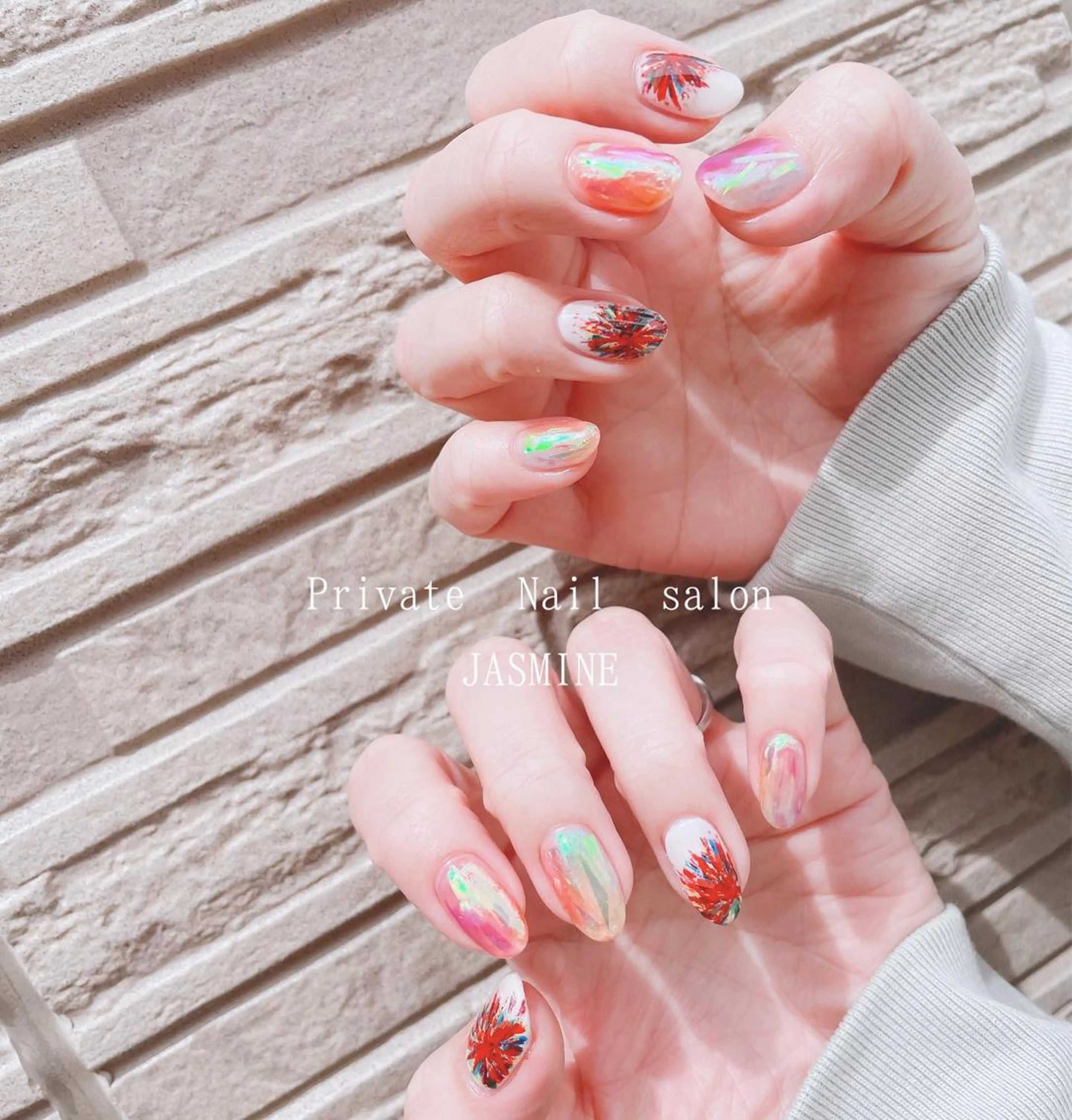 ネイル オーロラネイル ニュアンスネイル Nail salon JASMINEのネイルデザイン