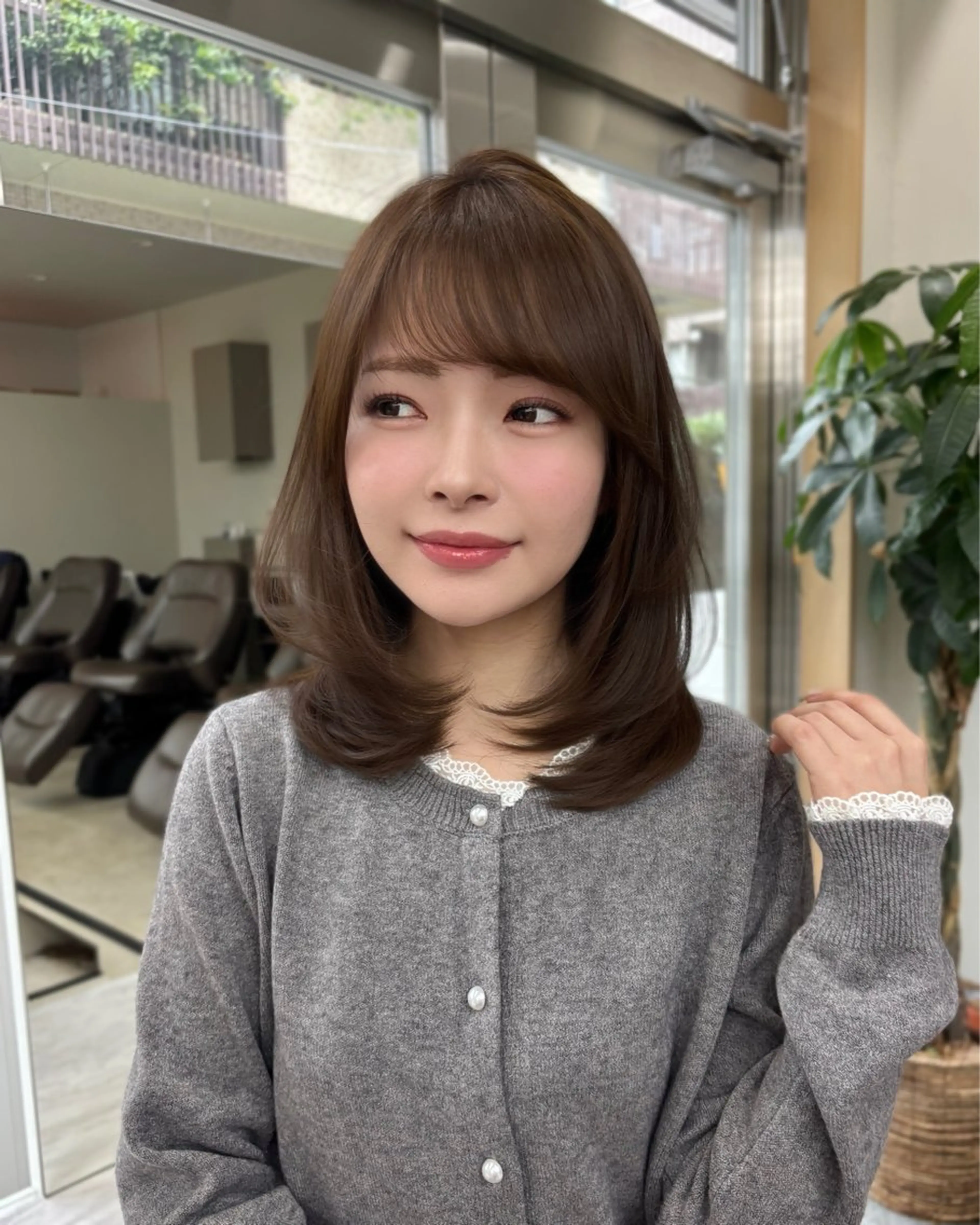 ミディアム 𝗆𝗂𝗒𝗎 🐈‍⬛🎀のヘアスタイル