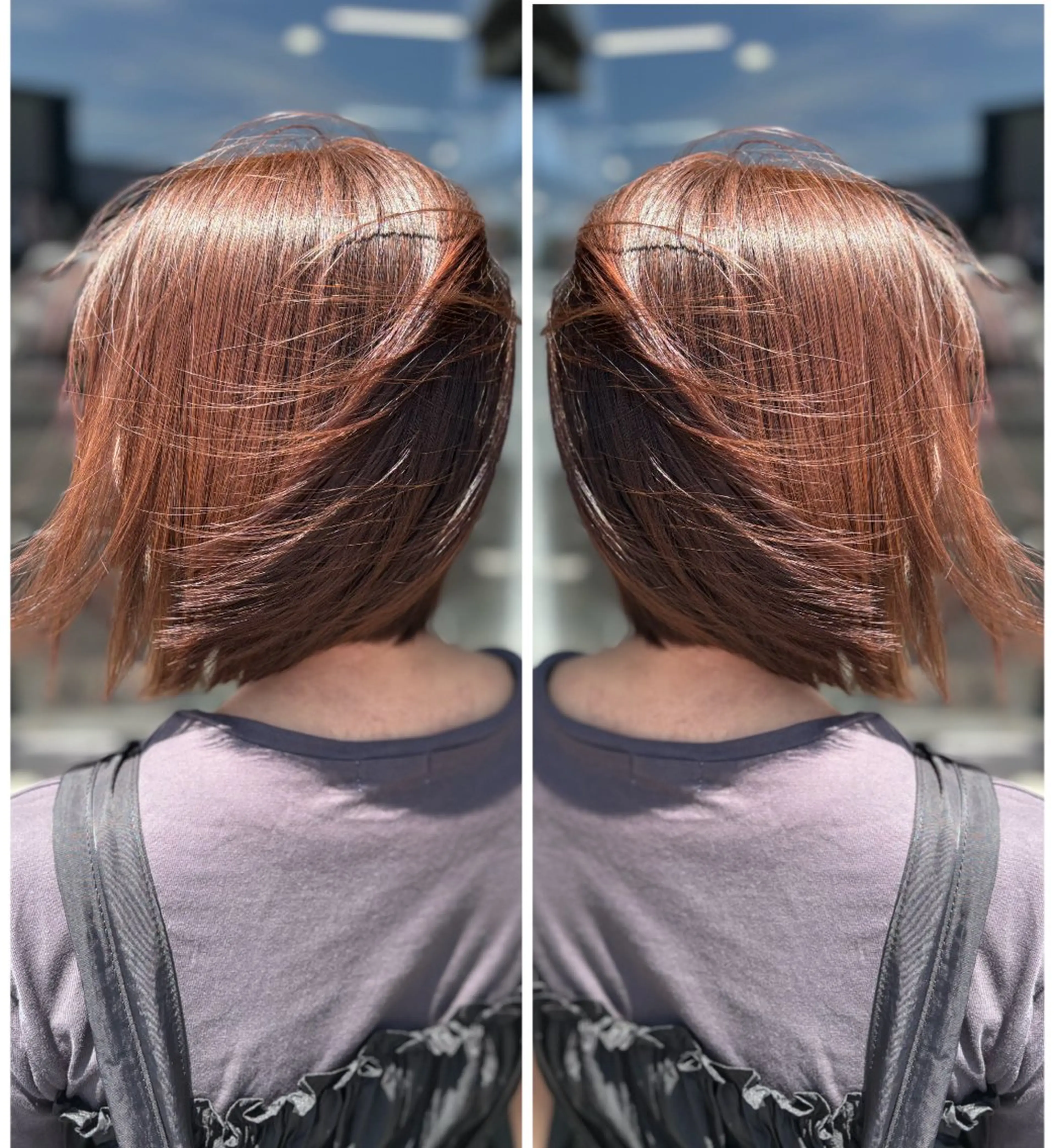 ミディアム 髪質改善 トリートメント ヘアカラー トリートメント 安田 恵のヘアスタイル